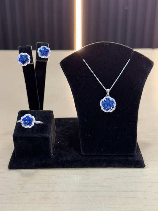 Set flor azul