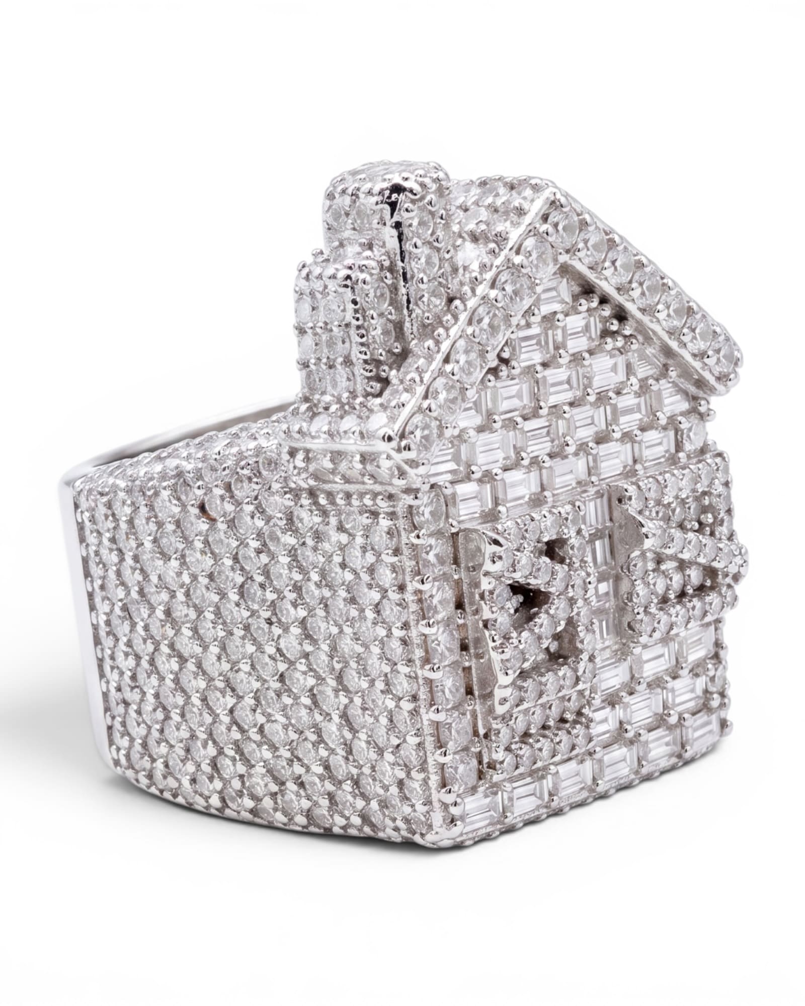 Anillo casa moissanita