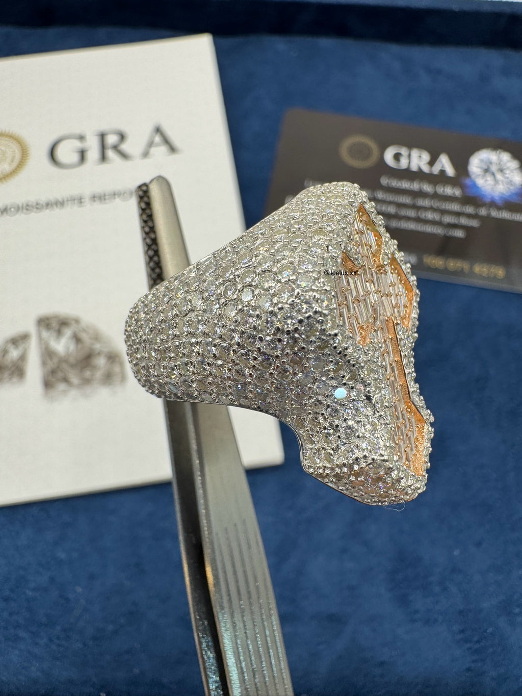 Anillo cruz rosegold