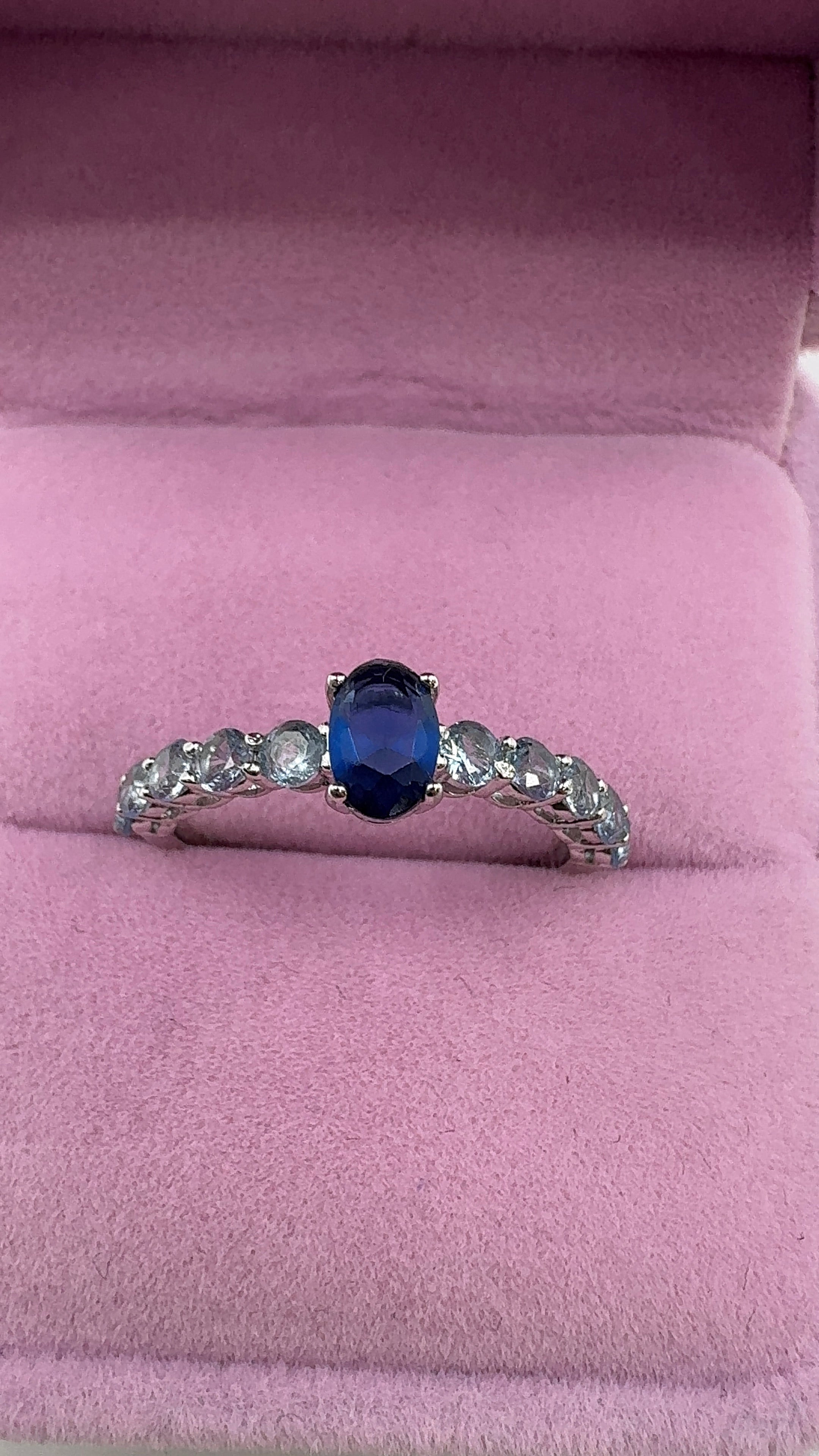 Blue oval ring