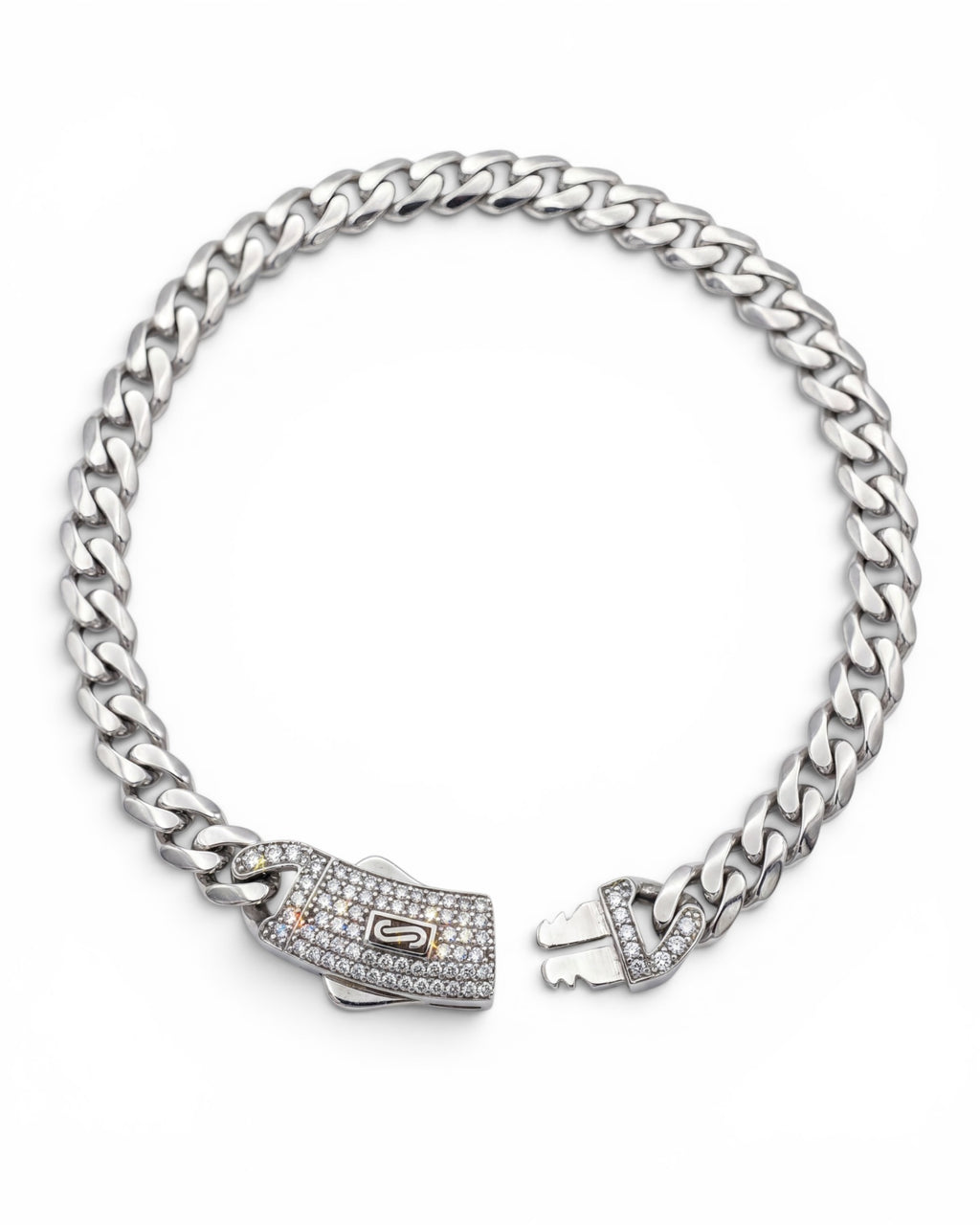 Pulso cubano broche full ice 6mm