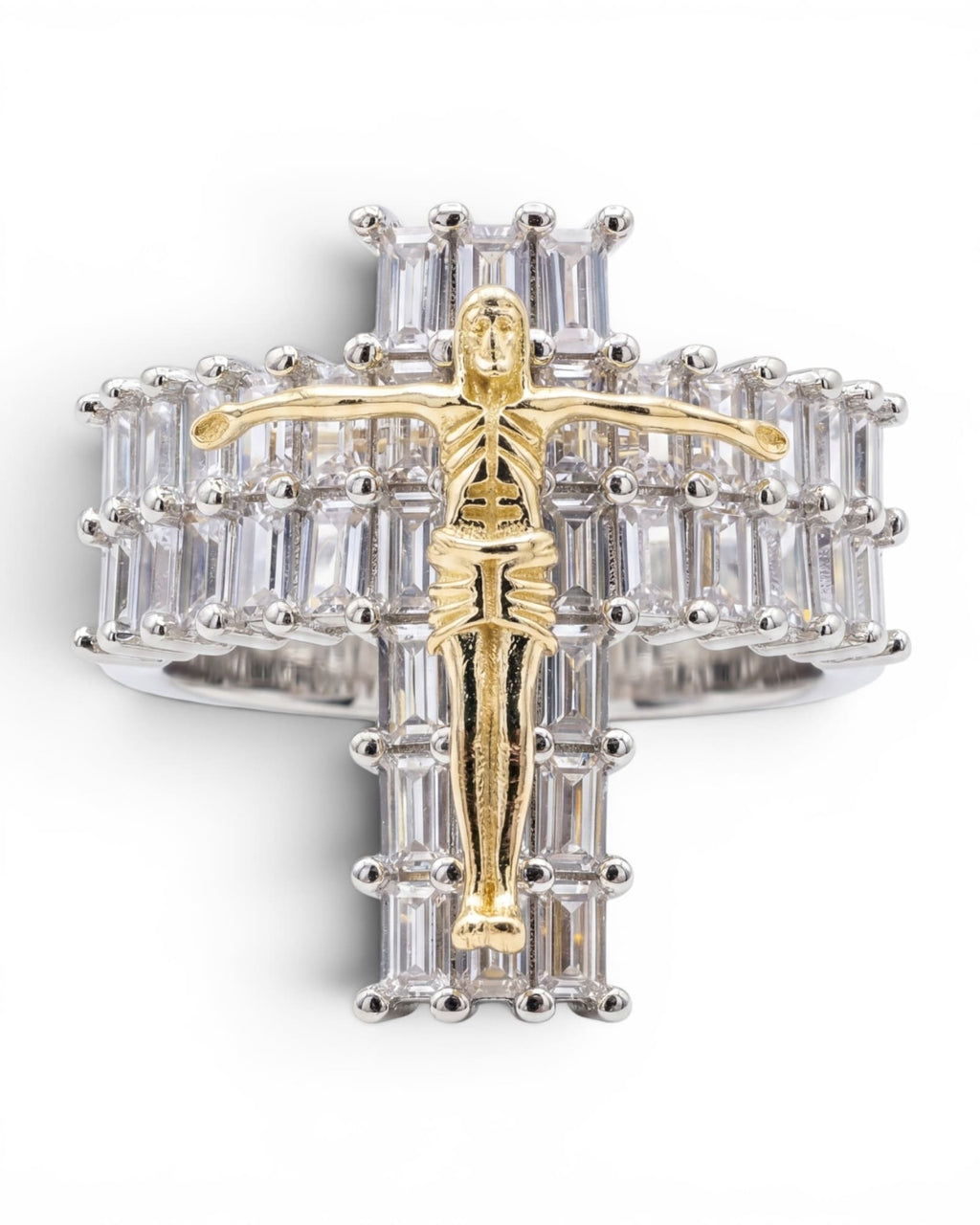 Anillo Cristo baguette