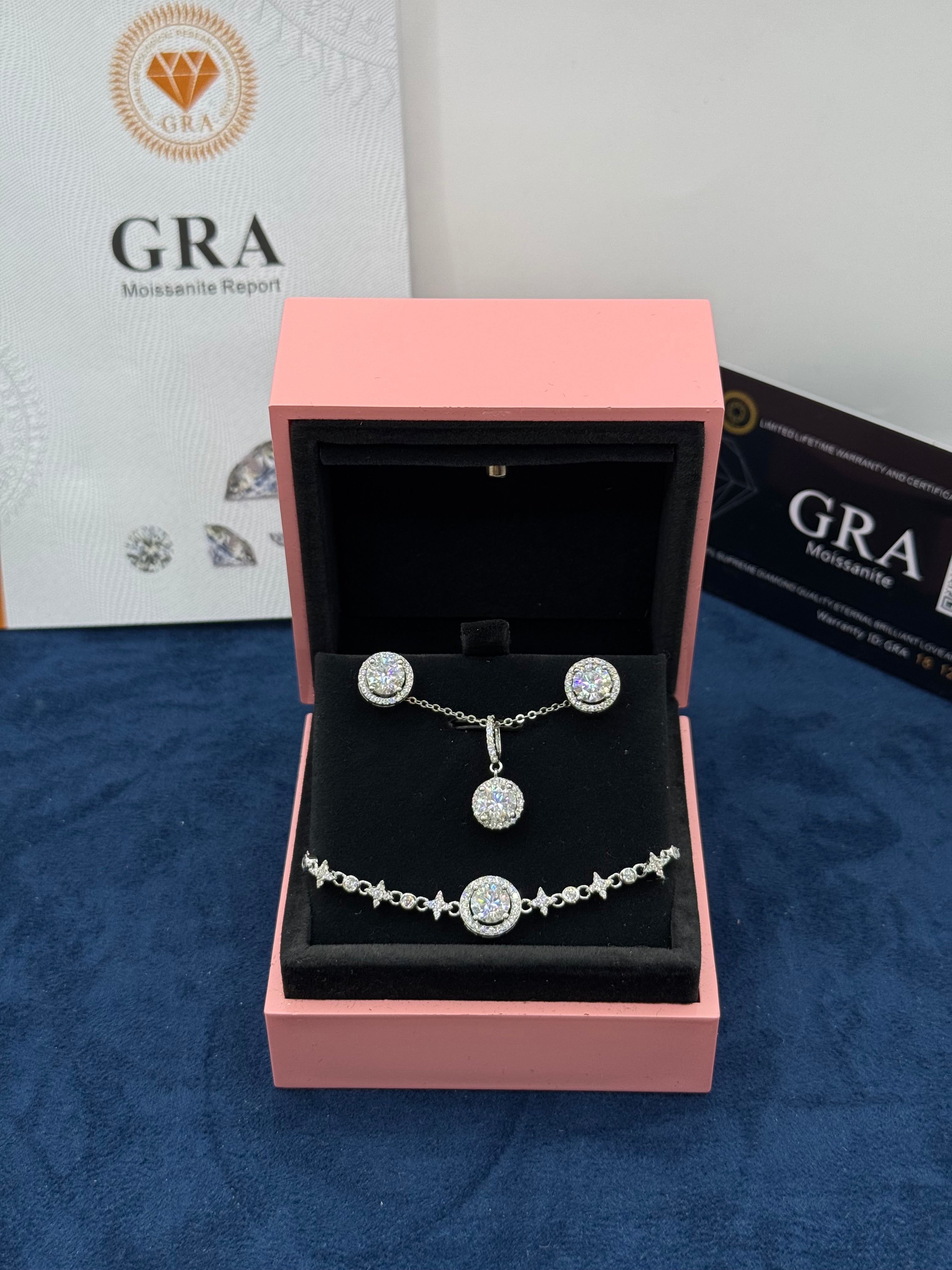 Halo Moissanite Set