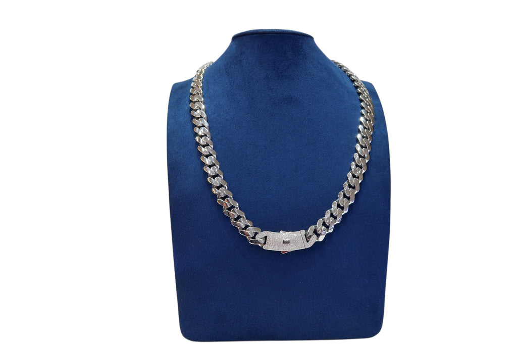 Cadena cubana broche full ice 13mm