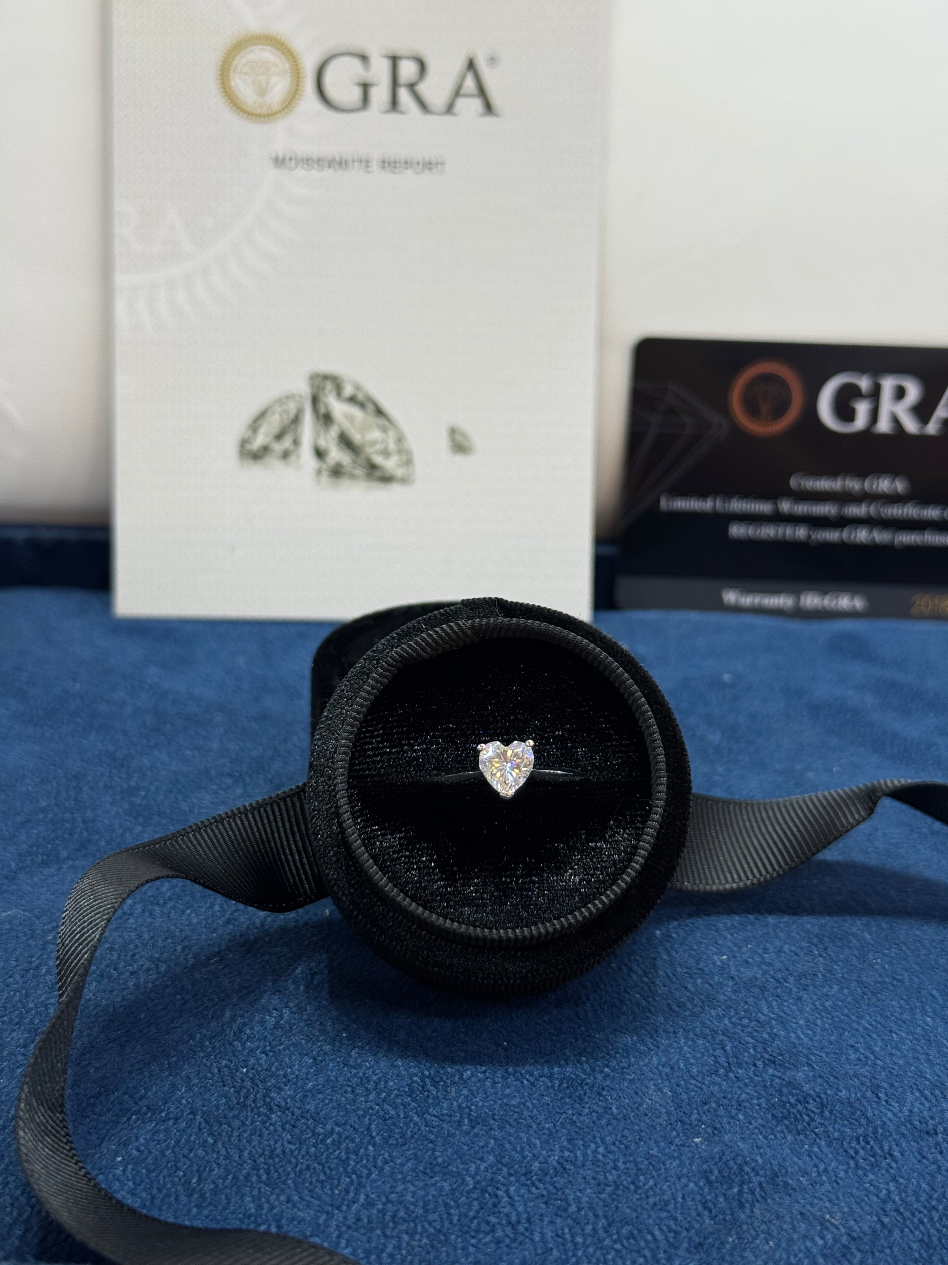 Anillo corazón 1ct moissanita