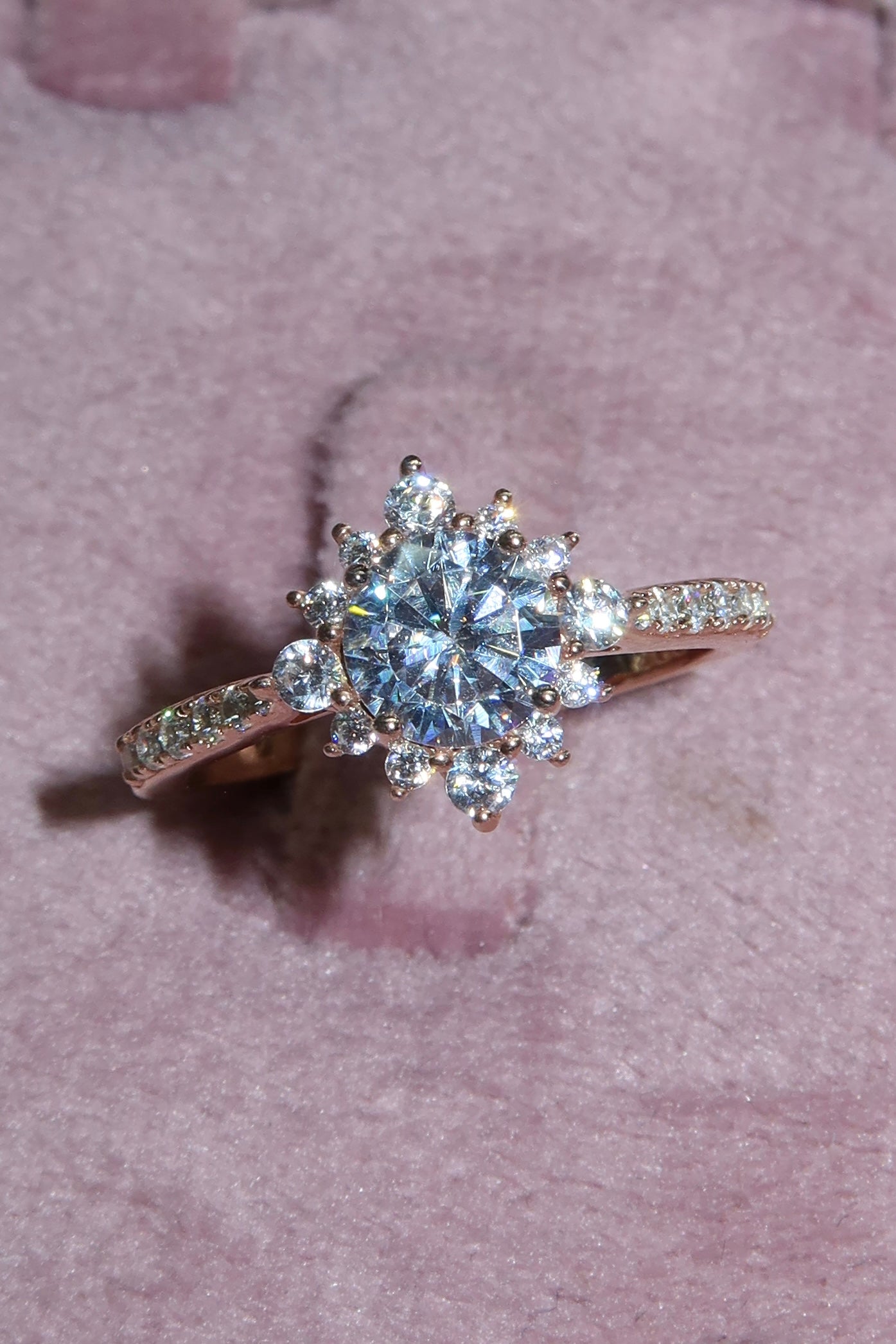 Anillo flor rosegold