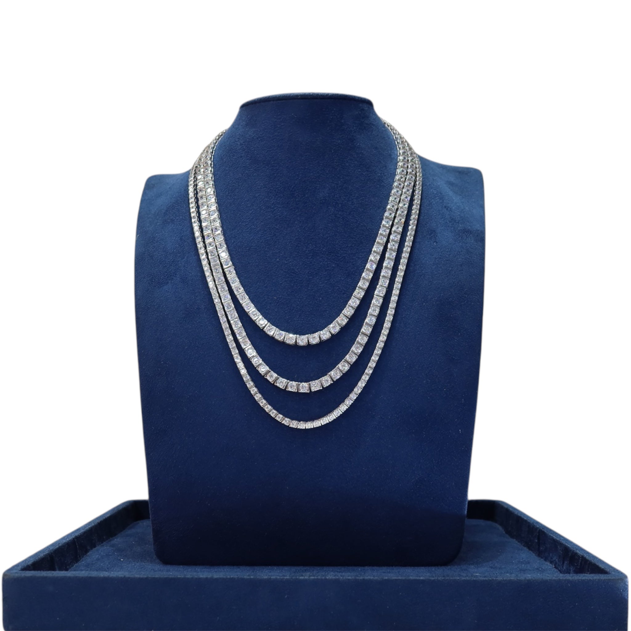 Cadena tenis plateada