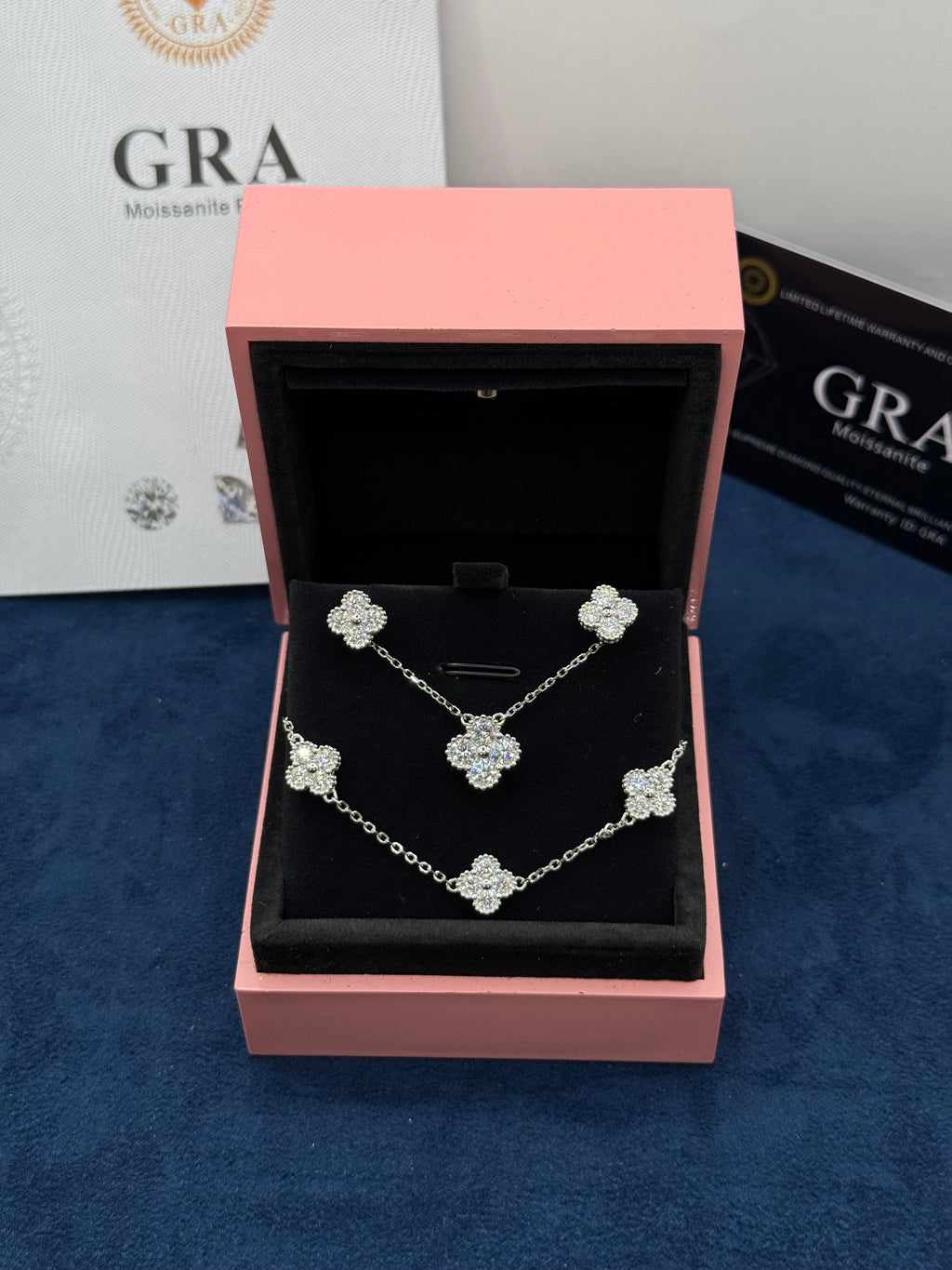 VC Moissanite Clover Set