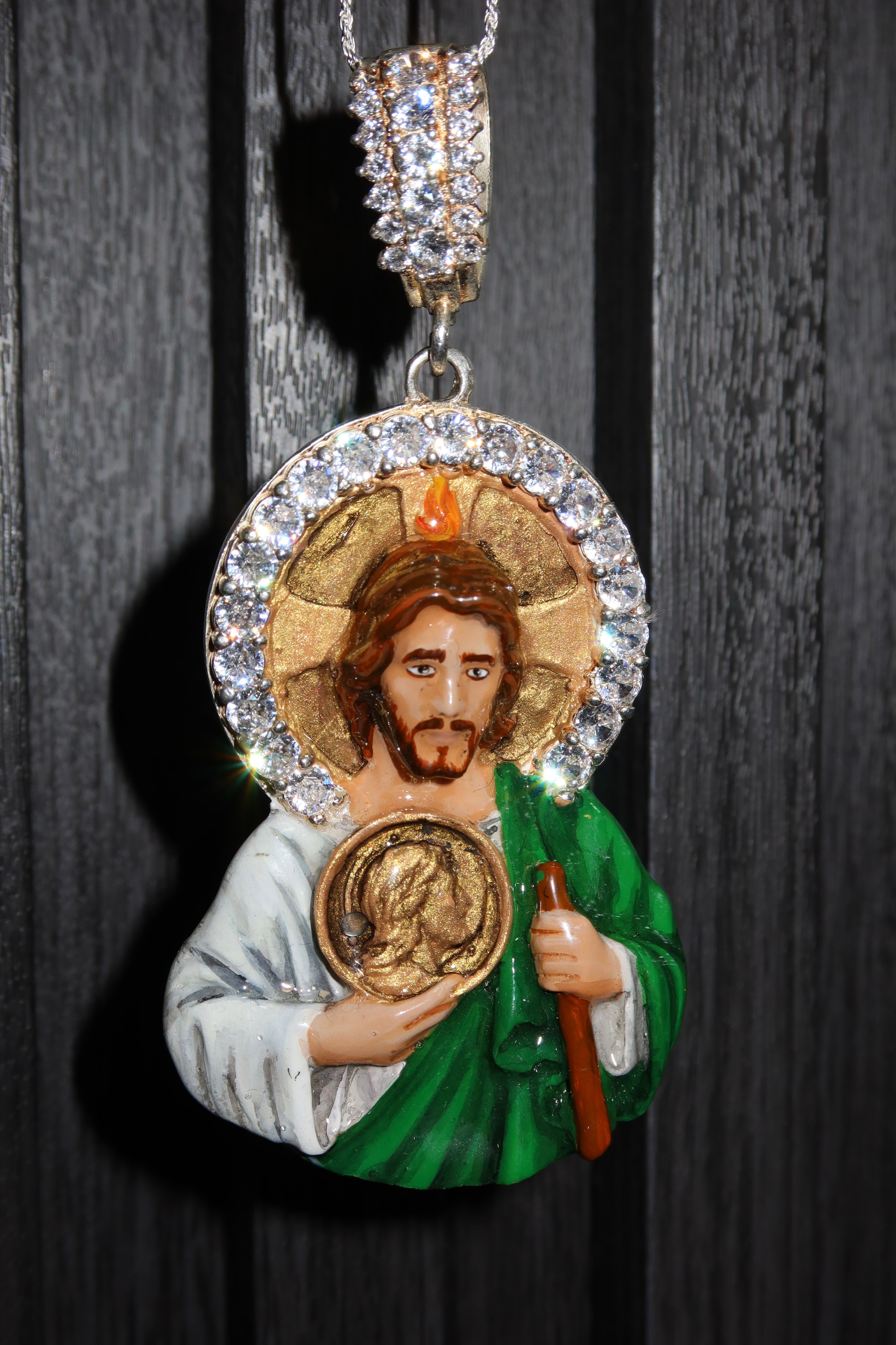 Dije San Judas esmaltados