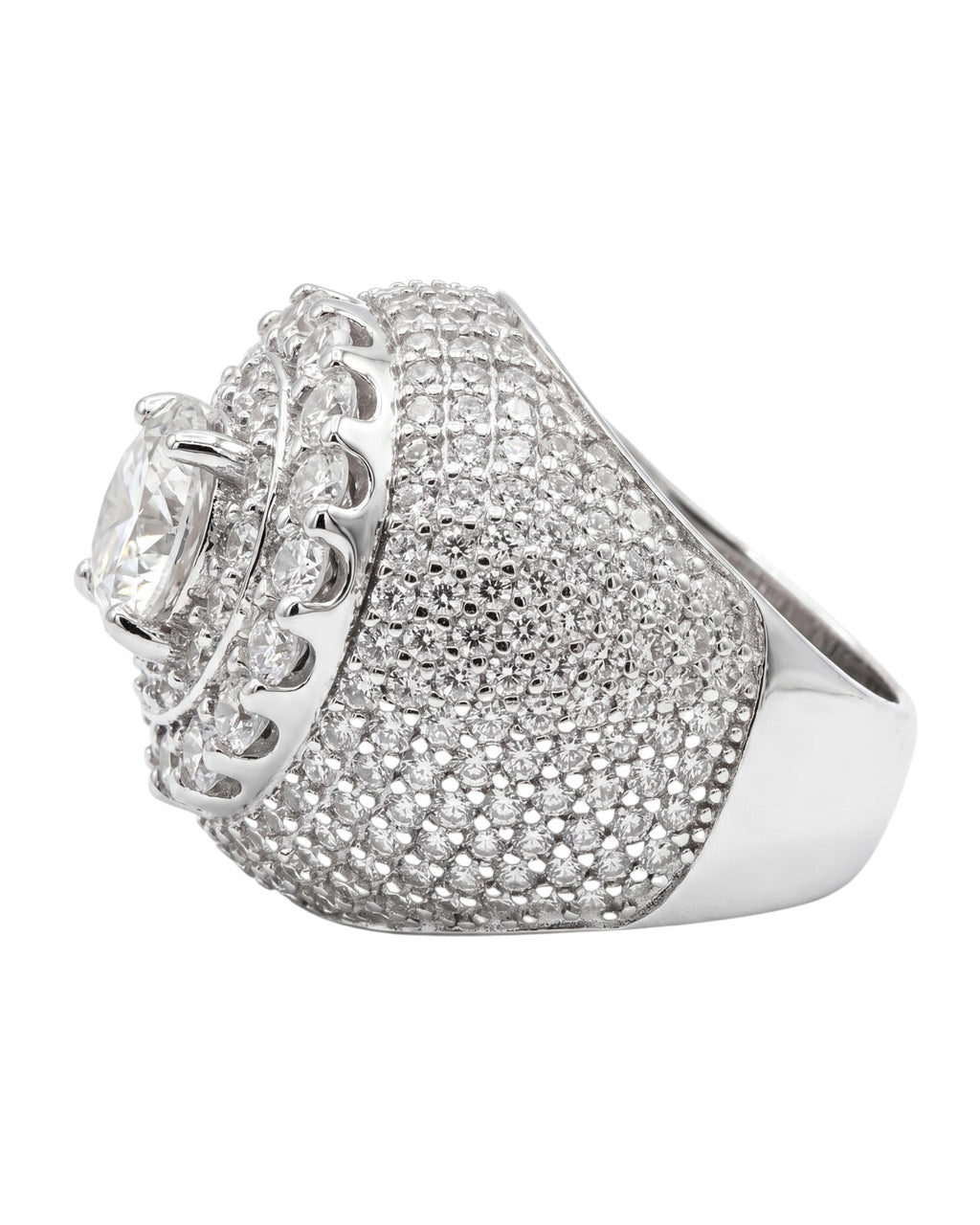 Anillo circular moissanita