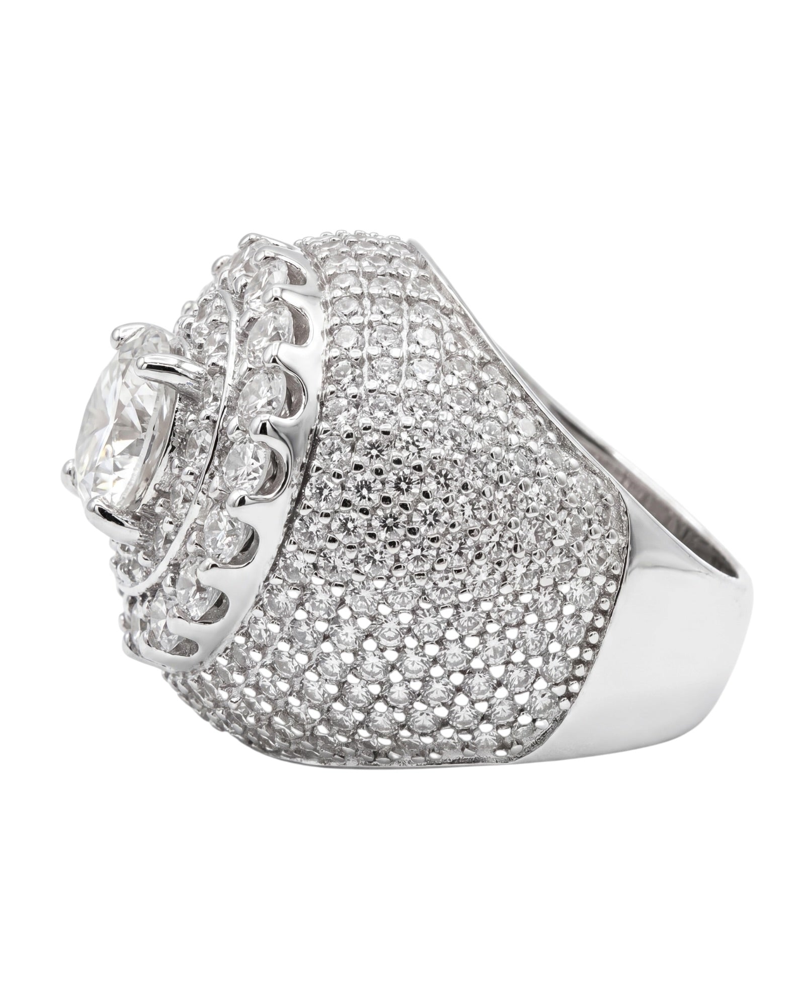 Anillo circular moissanita
