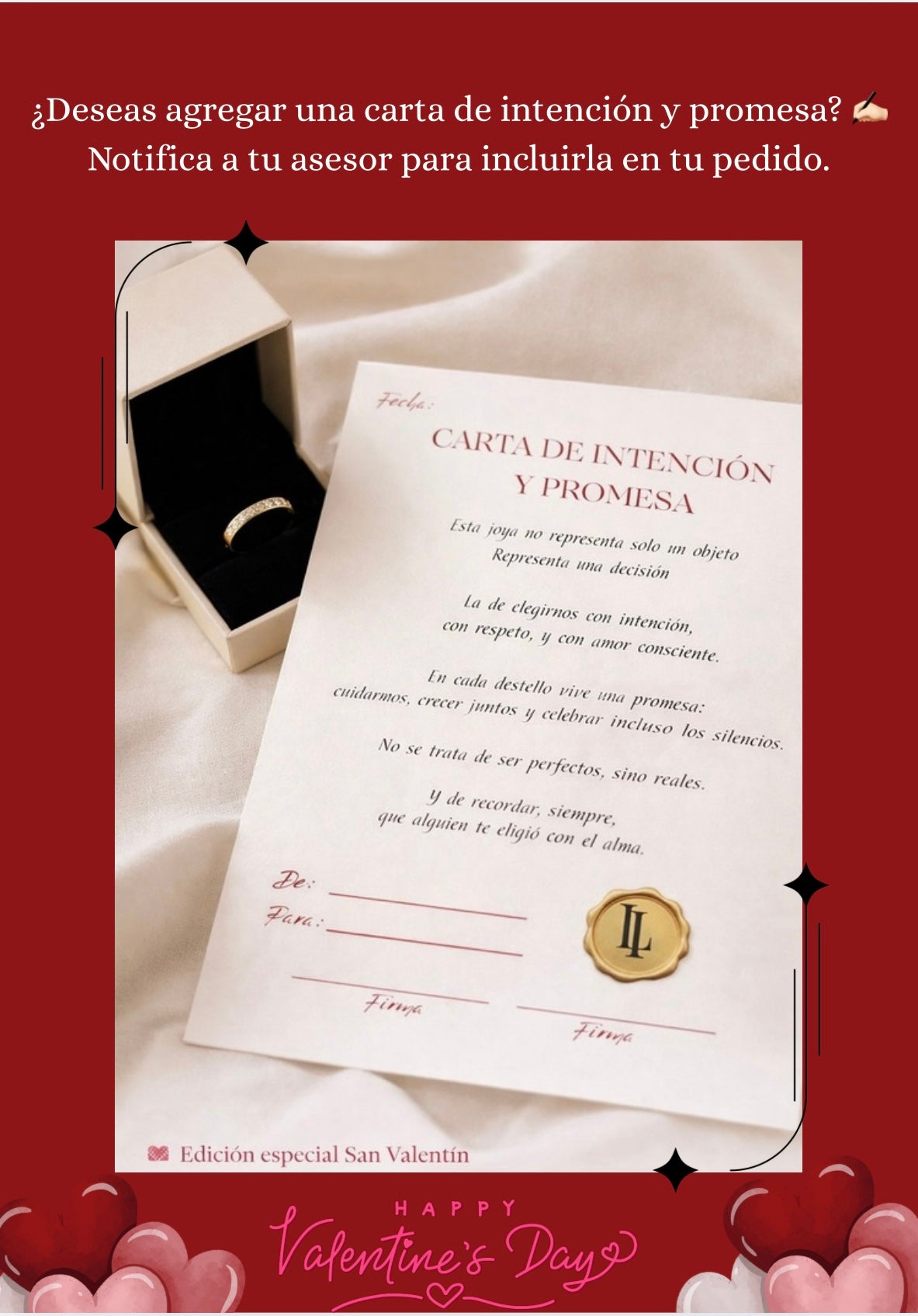 Carta de intención y promesa