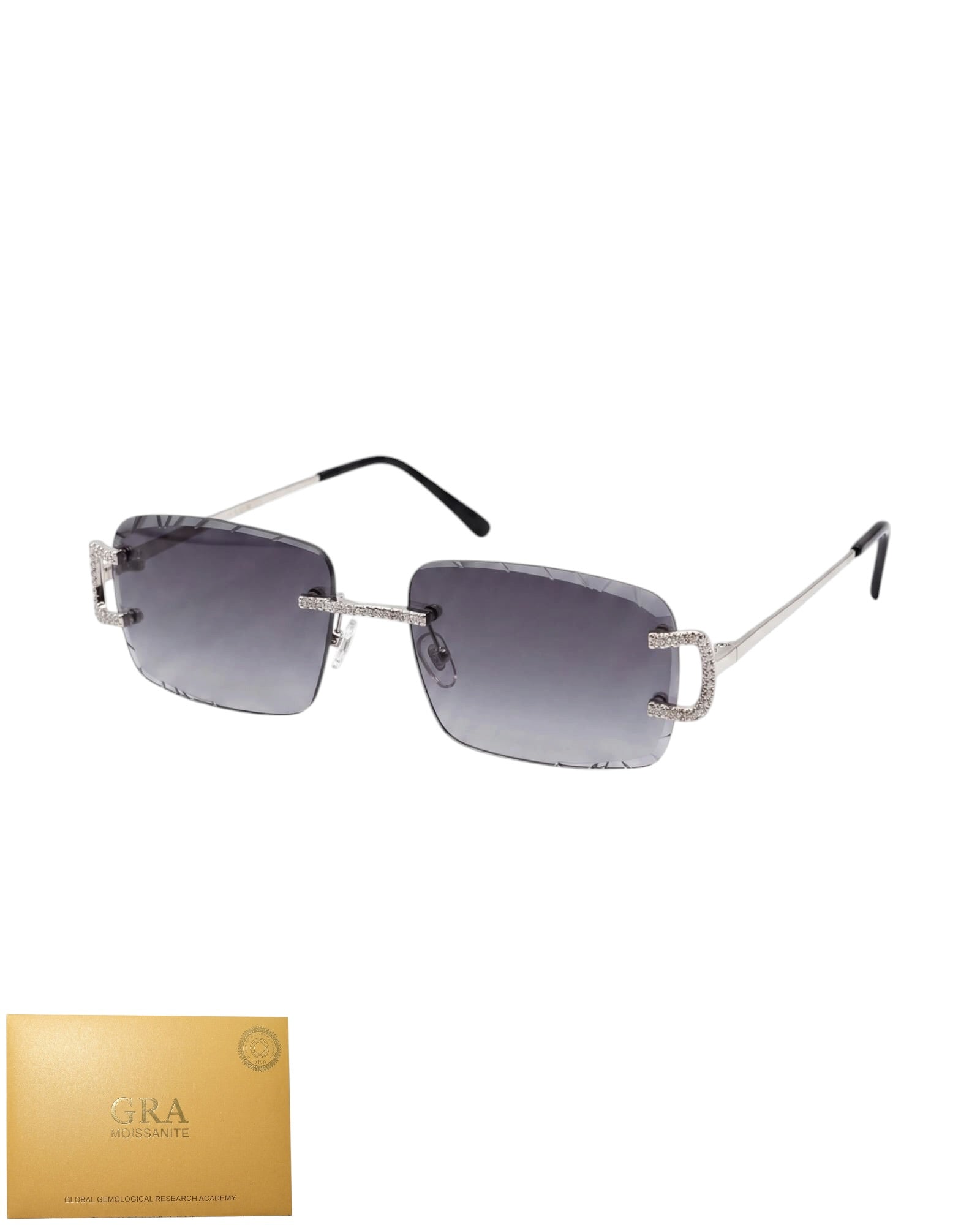 Lentes negros moissanita