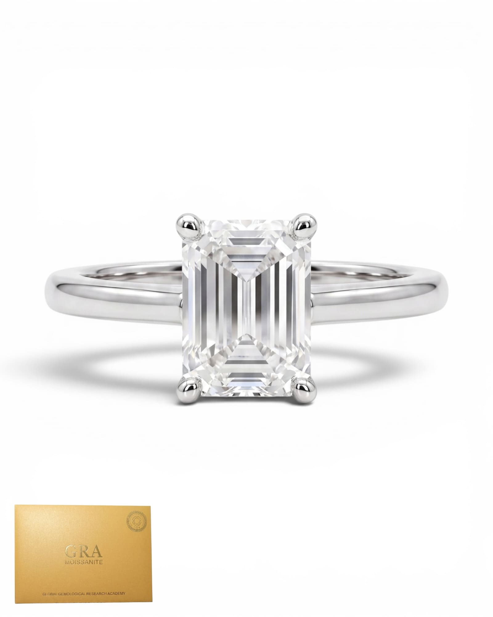 Anillo baguette moissanita