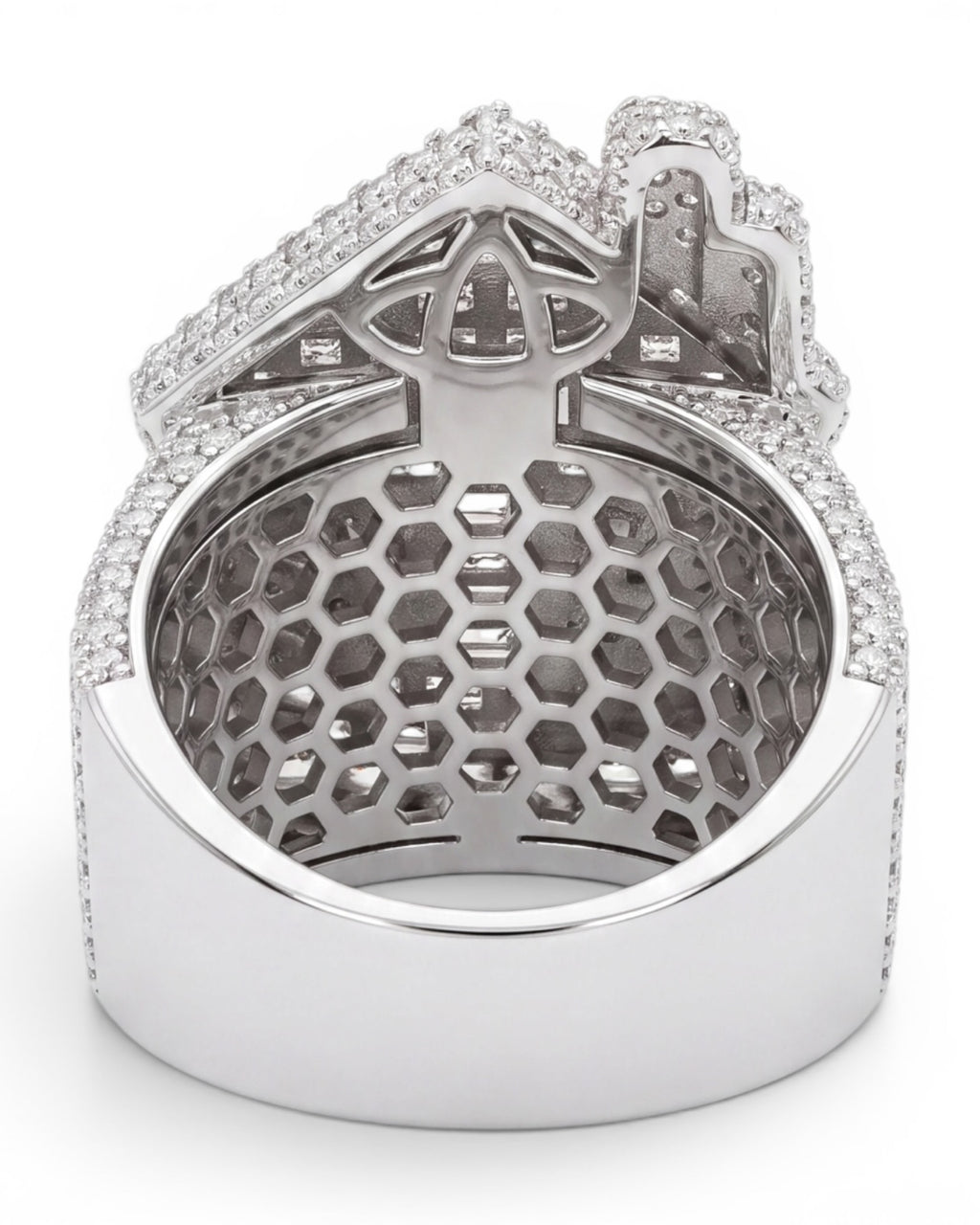 Anillo casa moissanita