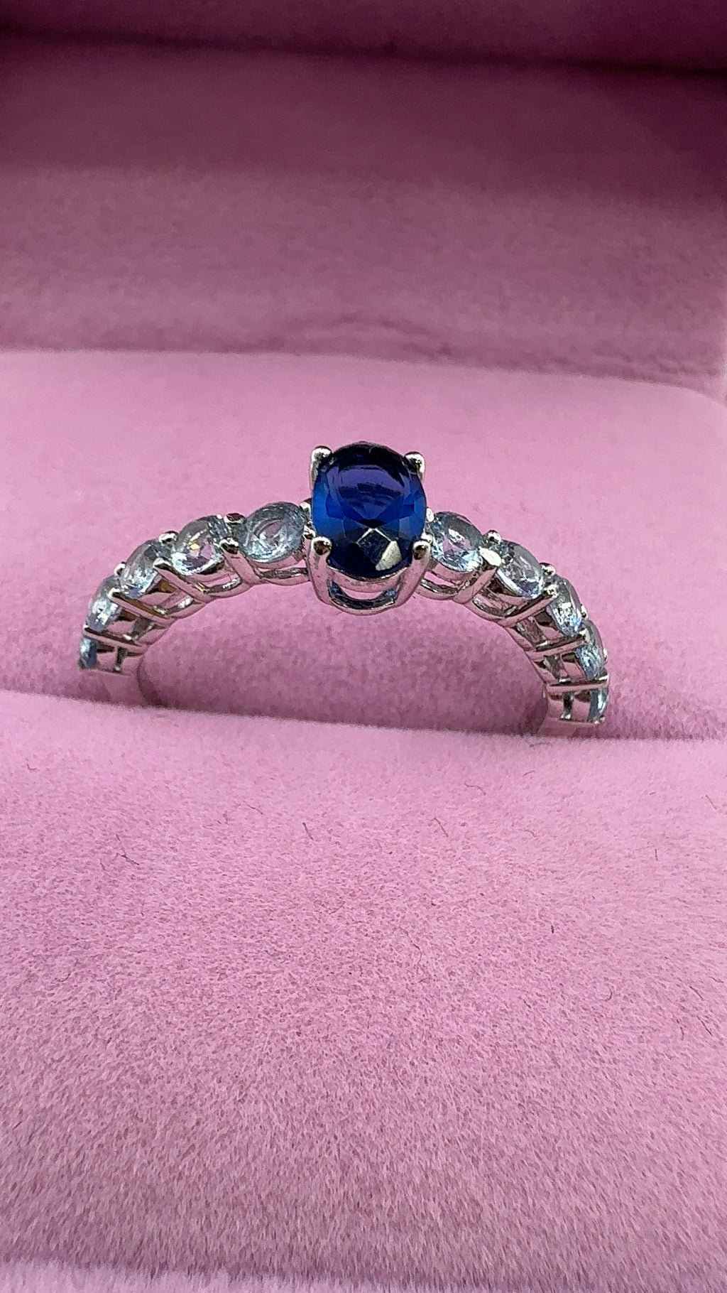 Blue oval ring