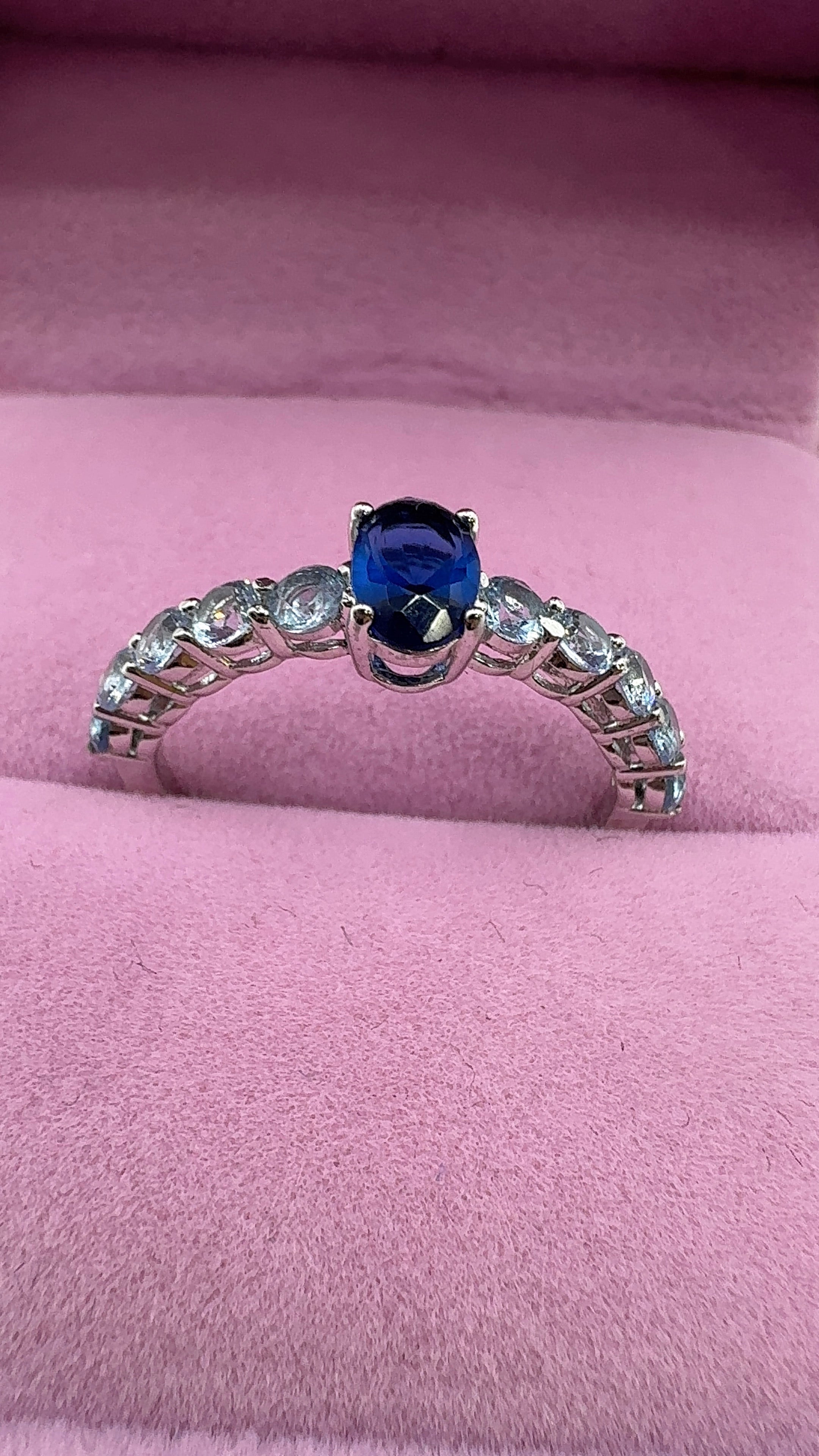 Blue oval ring