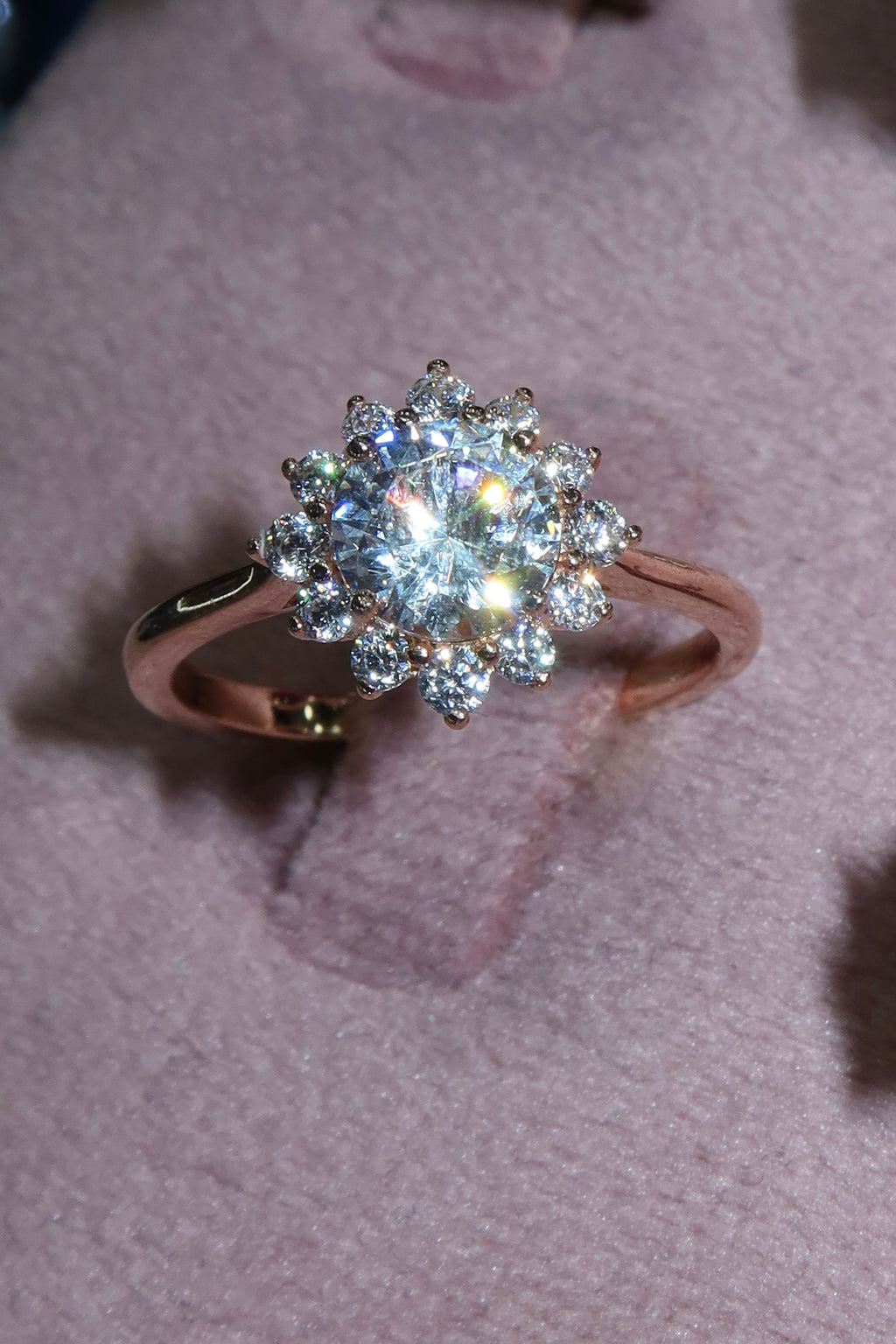Anillo rosegold flor
