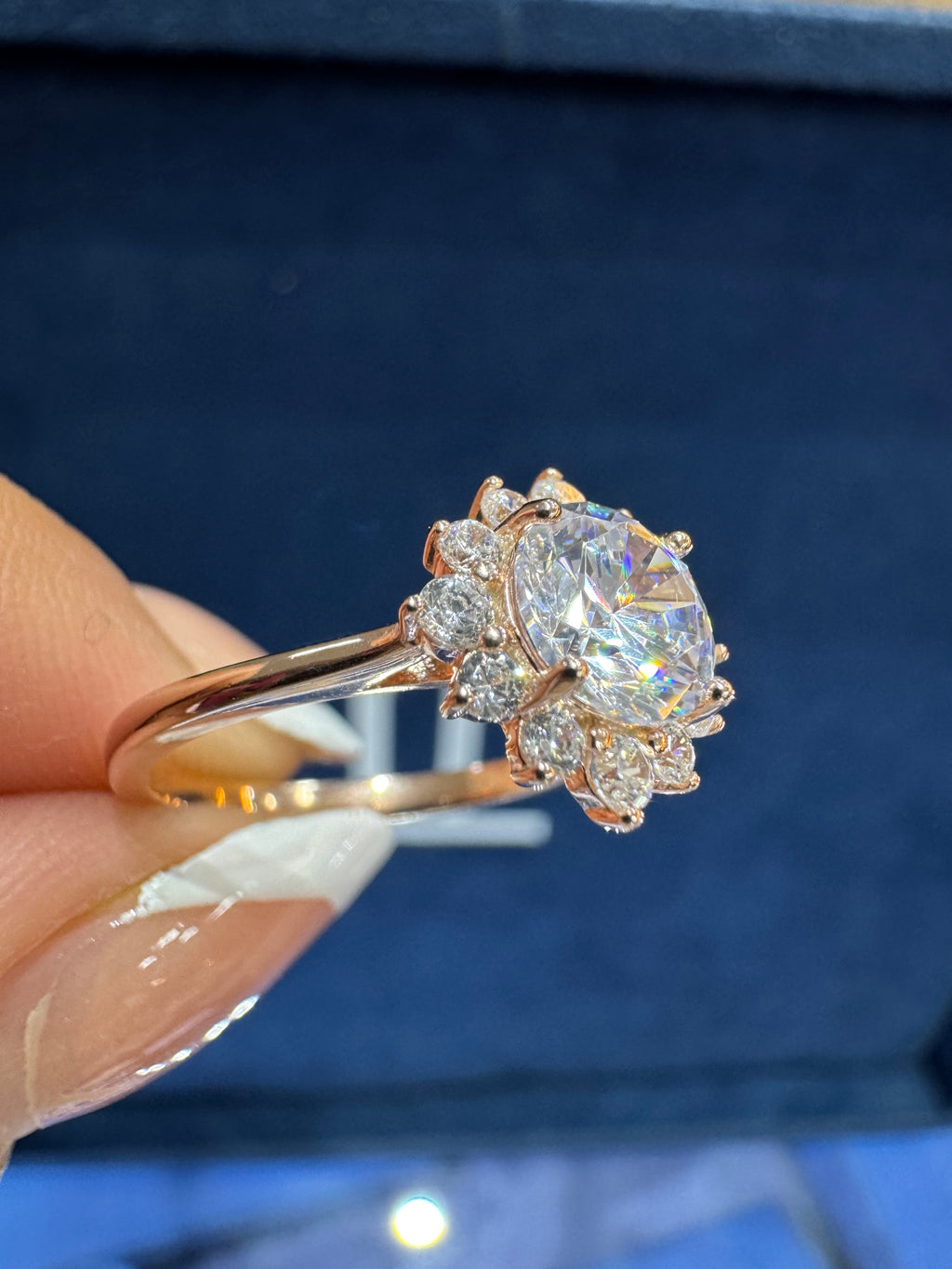 Anillo rosegold flor