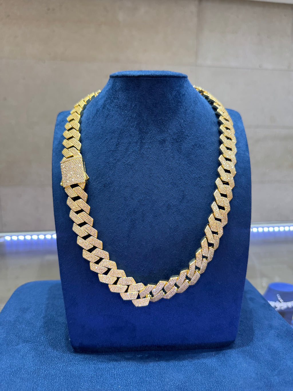 Cadena Miami oro laminado