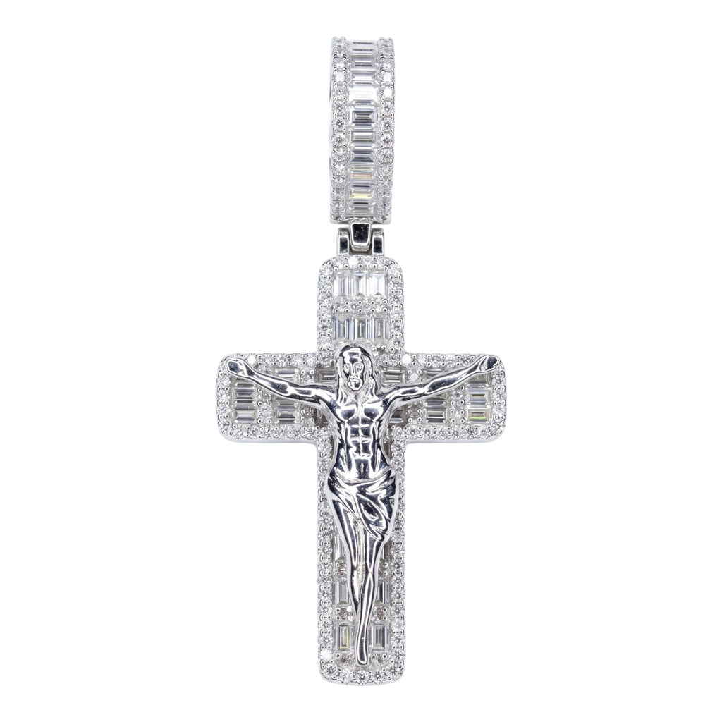 Dije cruz Cristo baguette