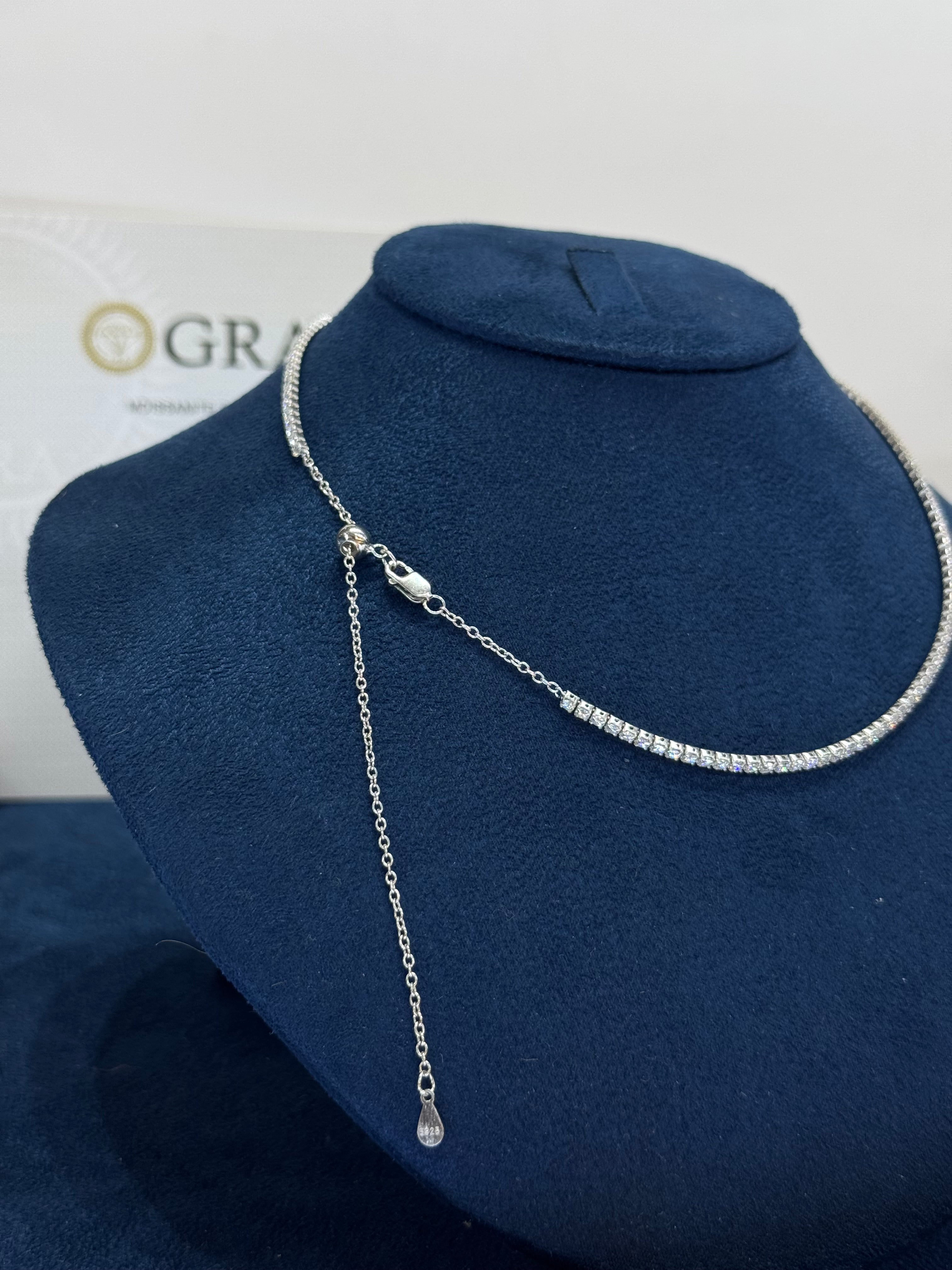 Gargantilla moissanita