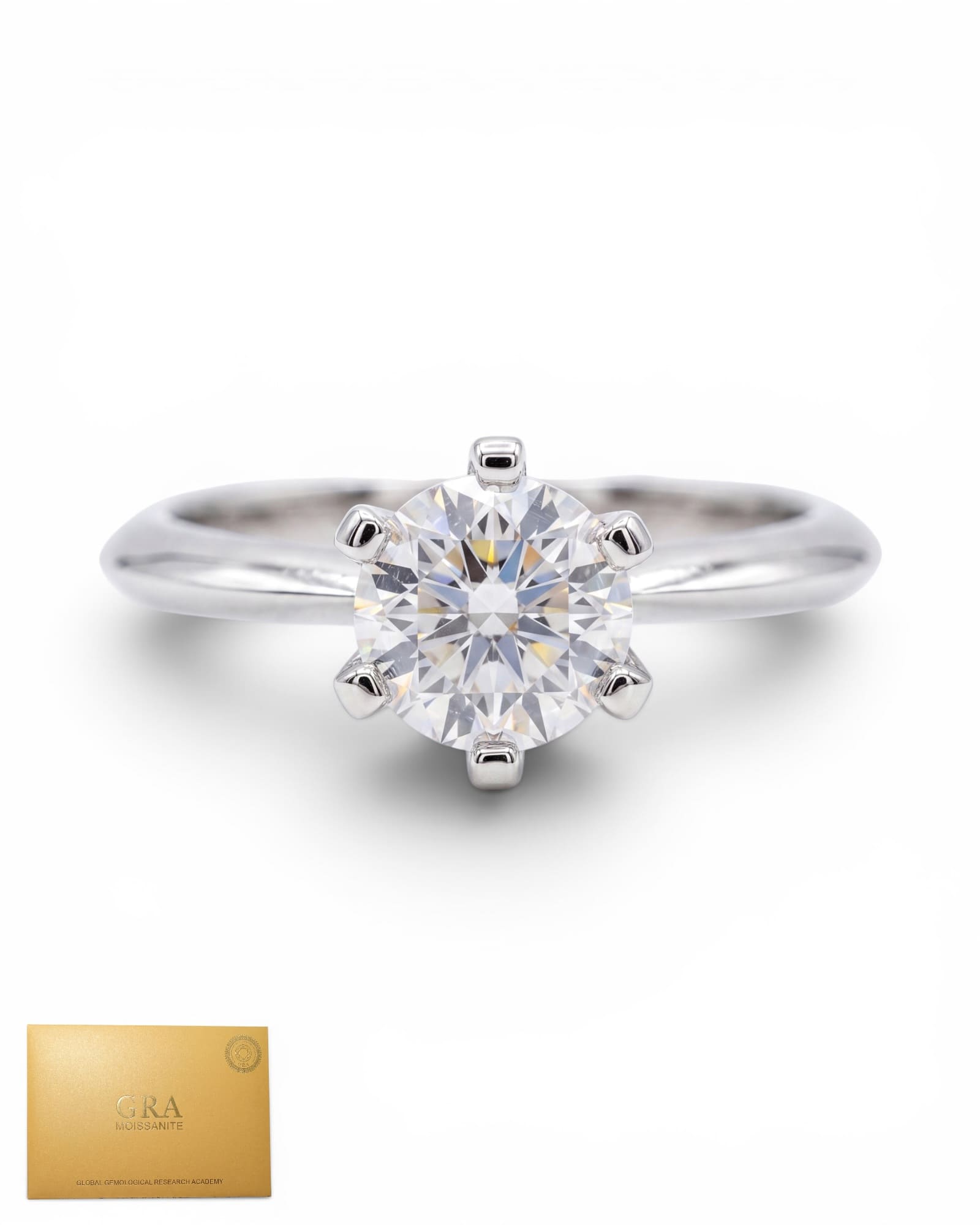 Anillo TIFF solitario moissanita