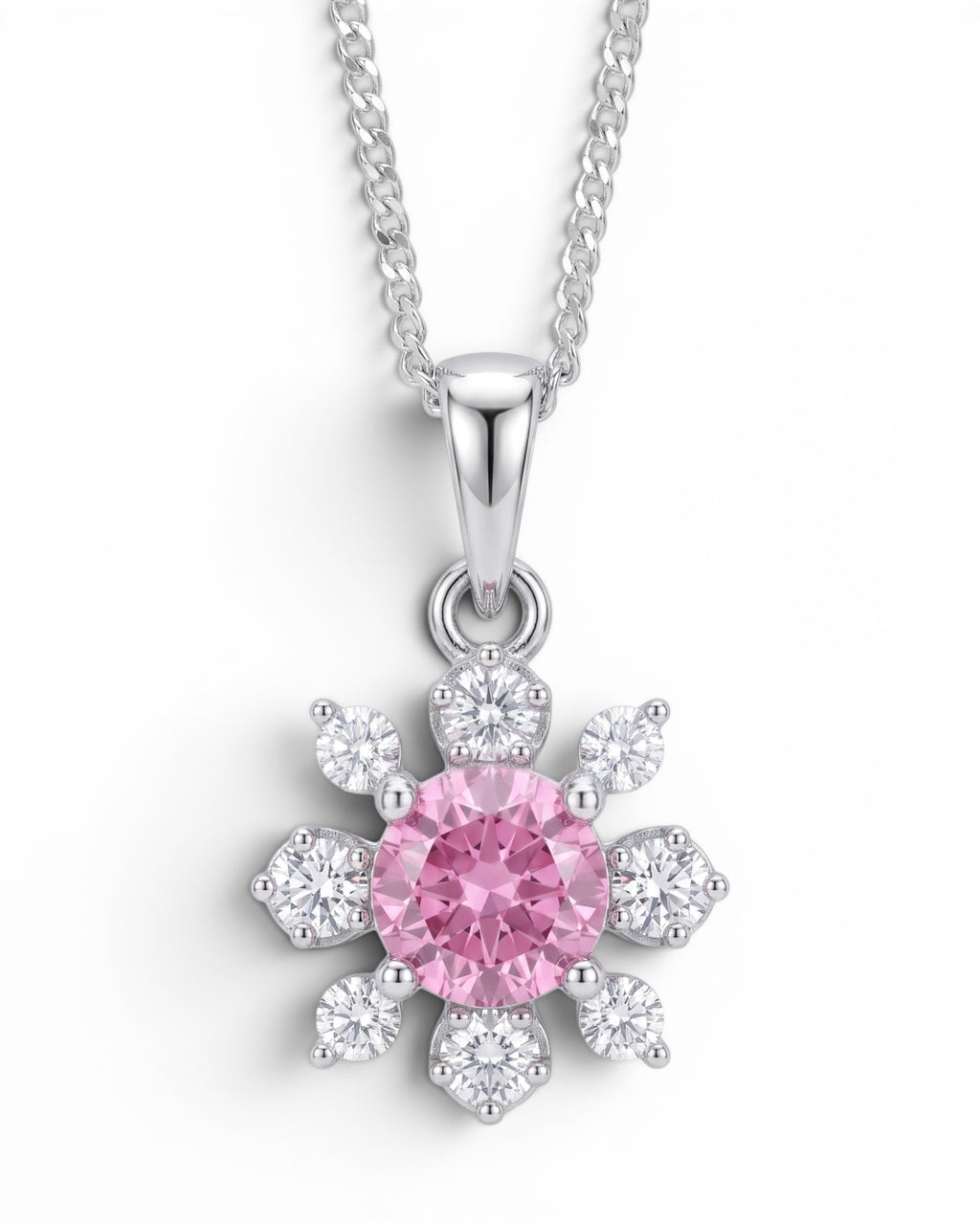Dije flor rosa mini