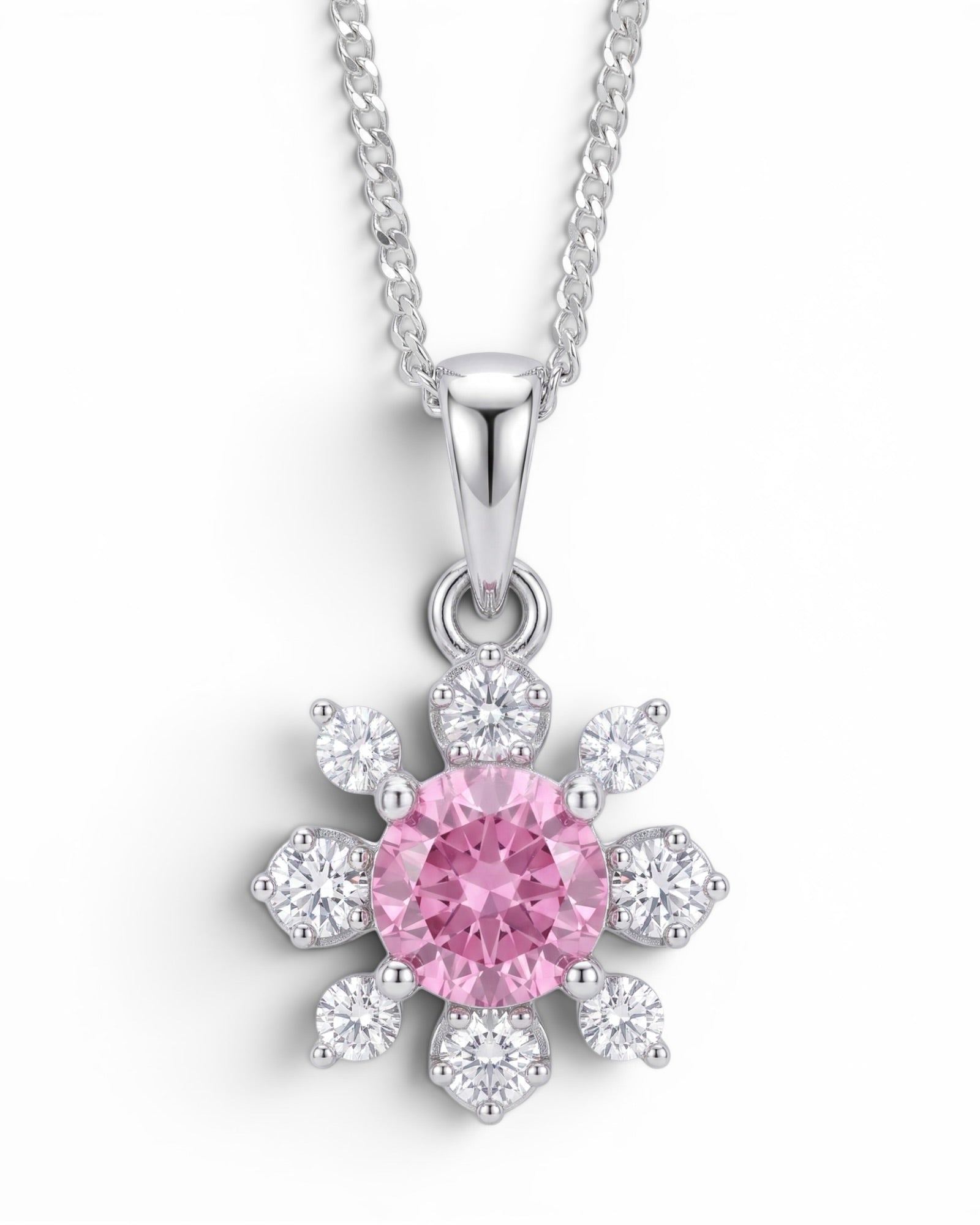 Dije flor rosa mini
