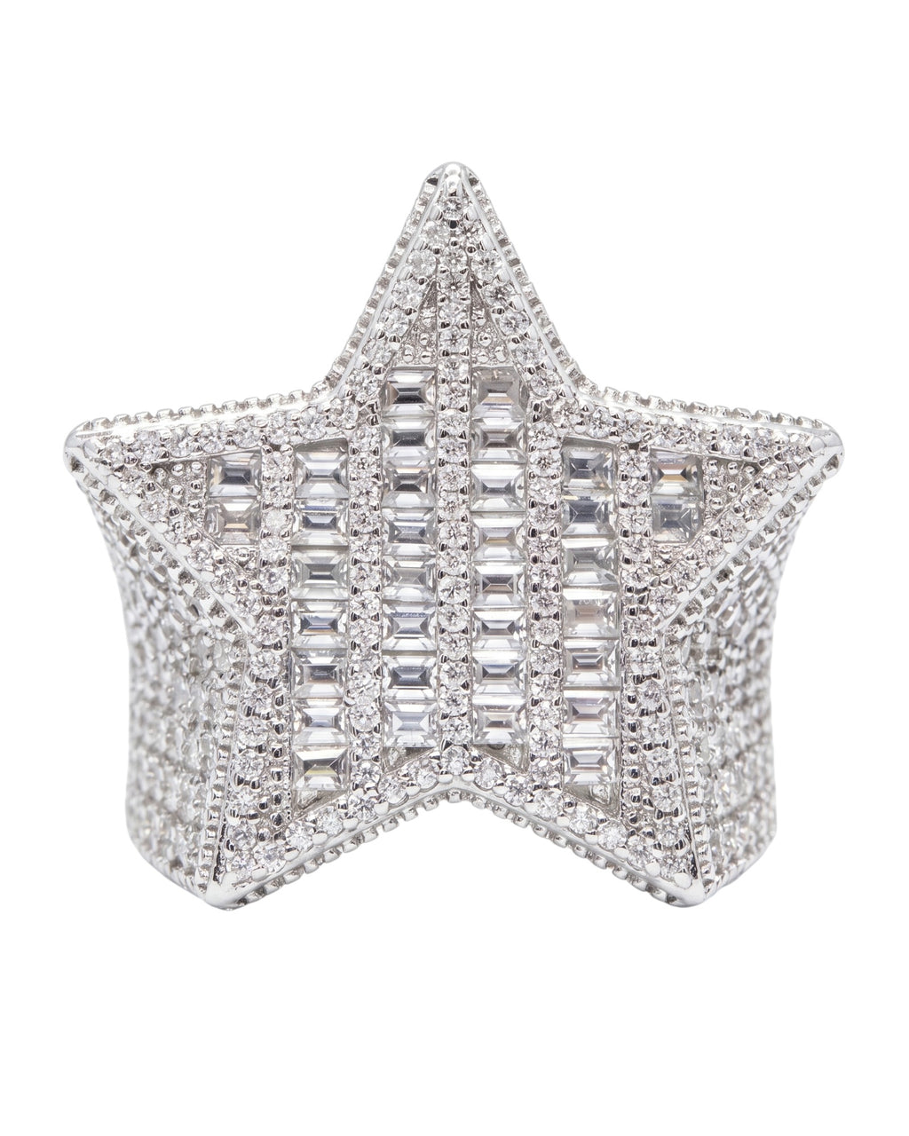 Anillo estrella moissanita