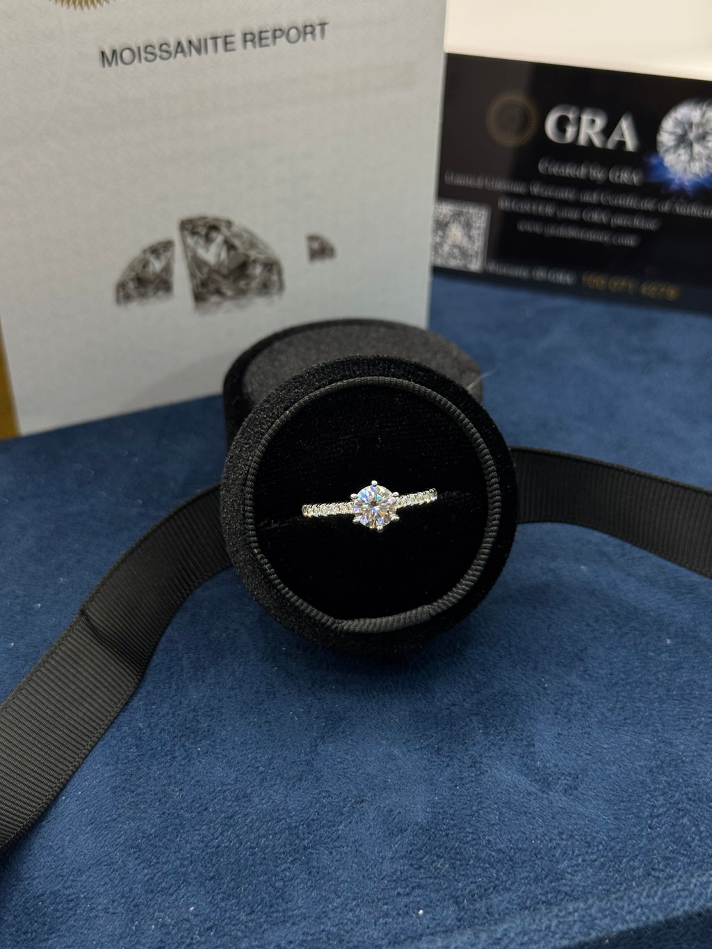 Anillo moissanita 6 uñas