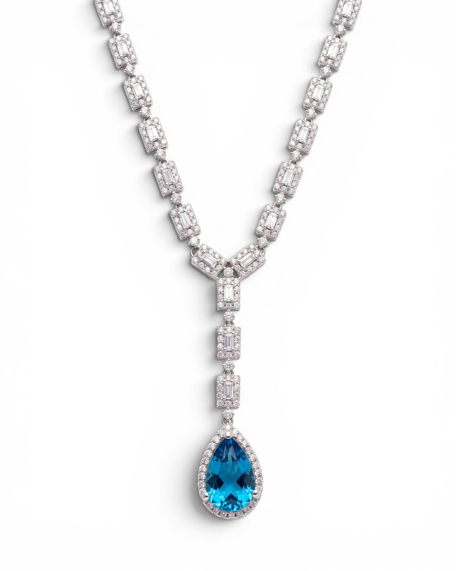 Collar  gota celeste