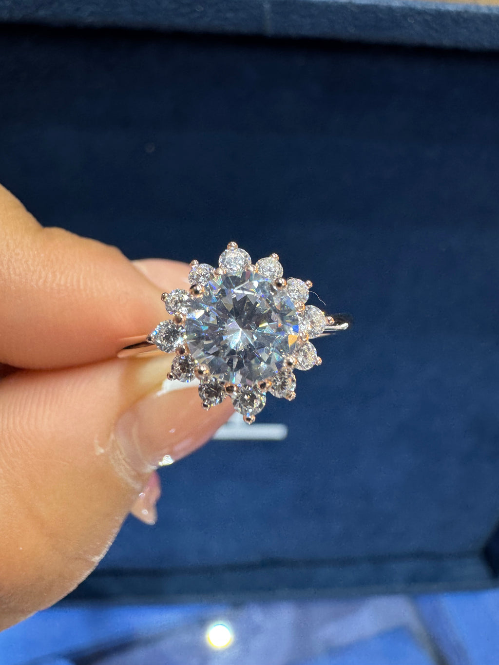 Anillo rosegold flor