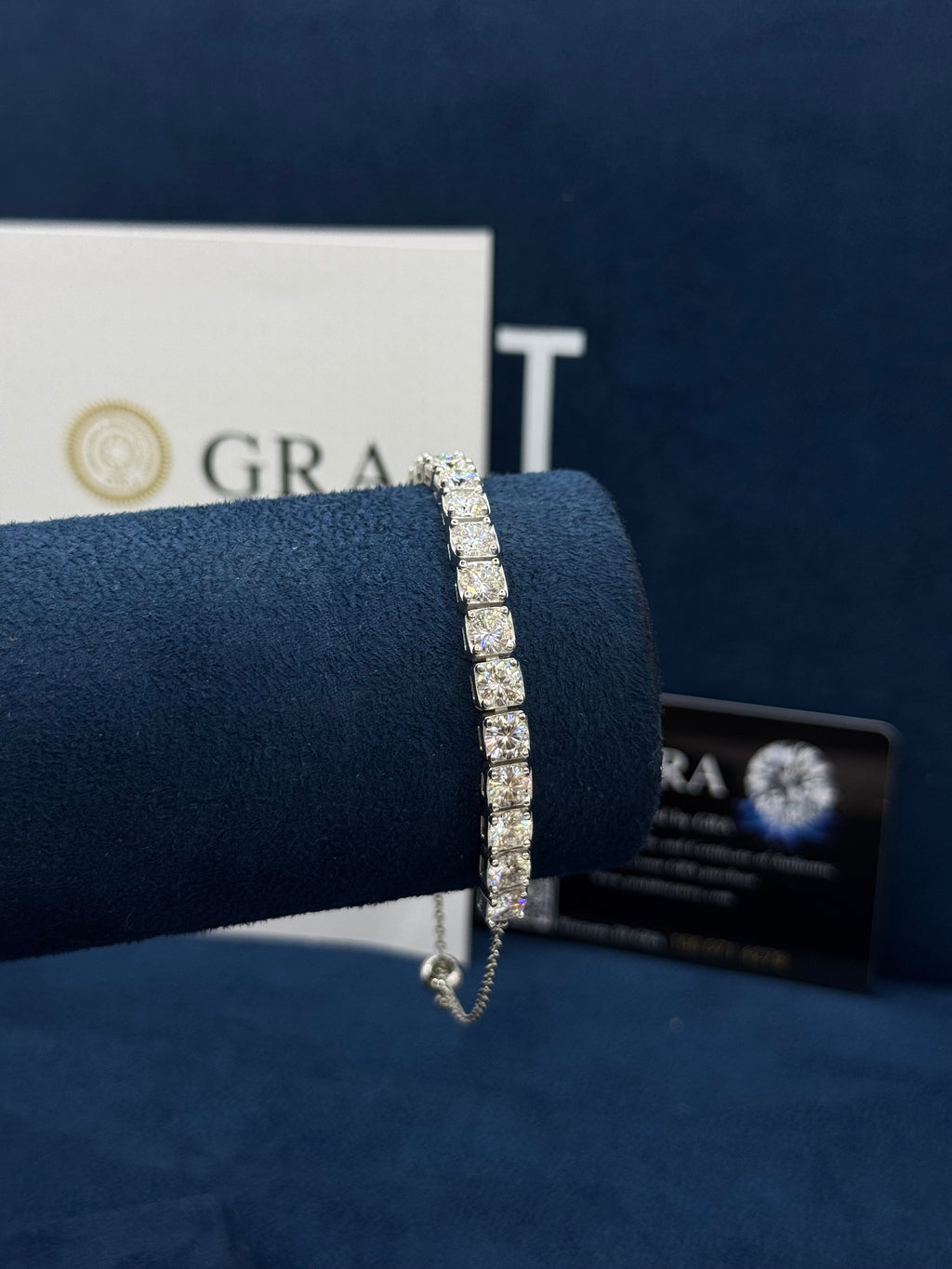 Pulso tenis ajustable moissanita 5CT