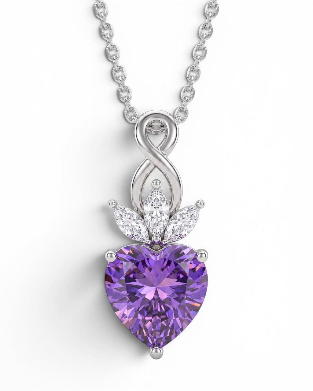 Dije corazón morado