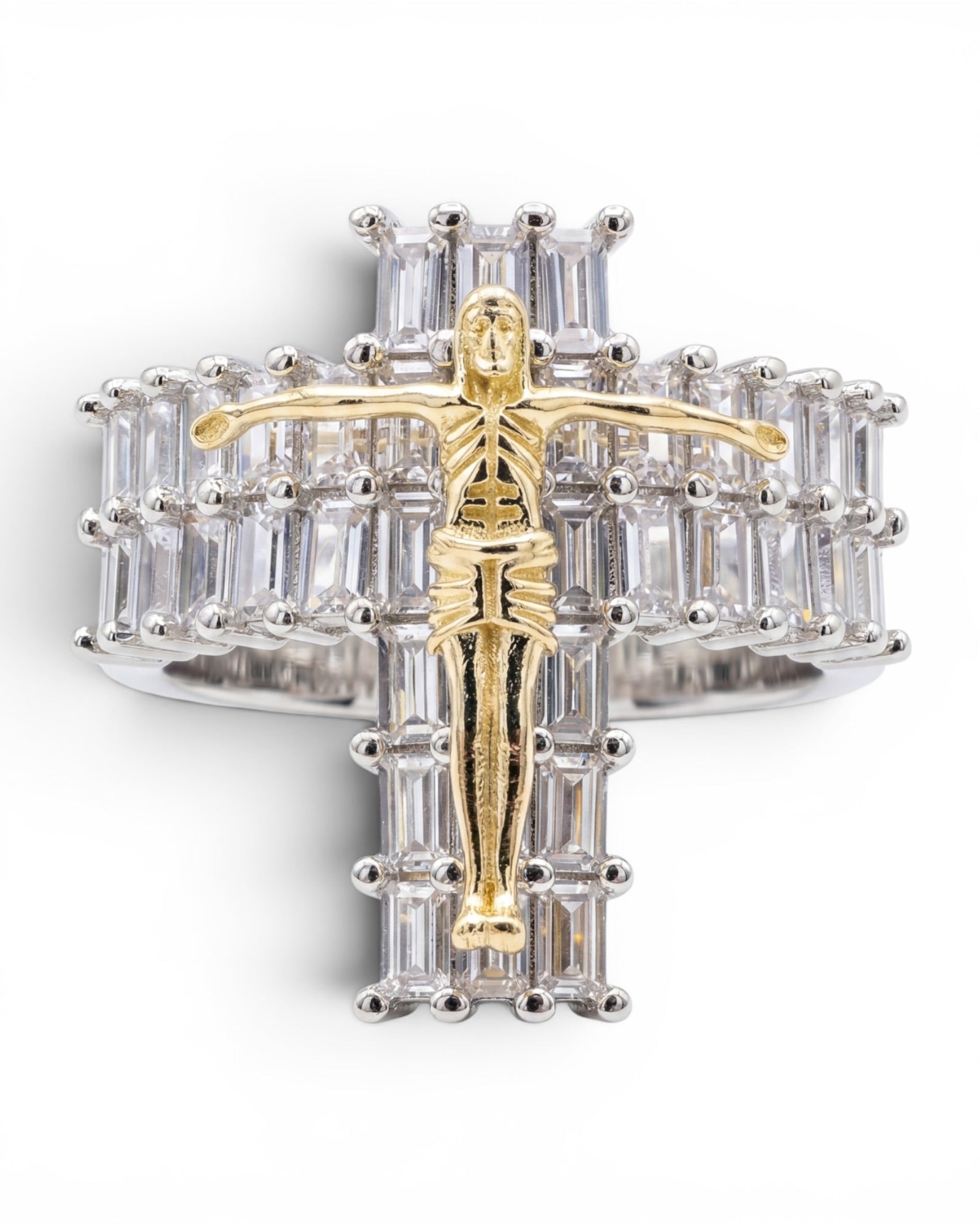 Anillo Cristo baguette