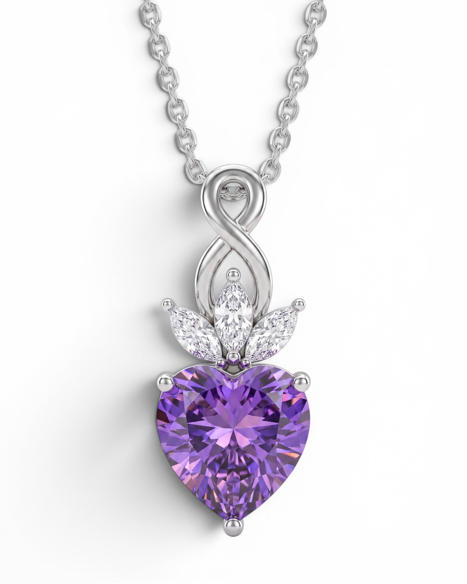Dije corazón morado
