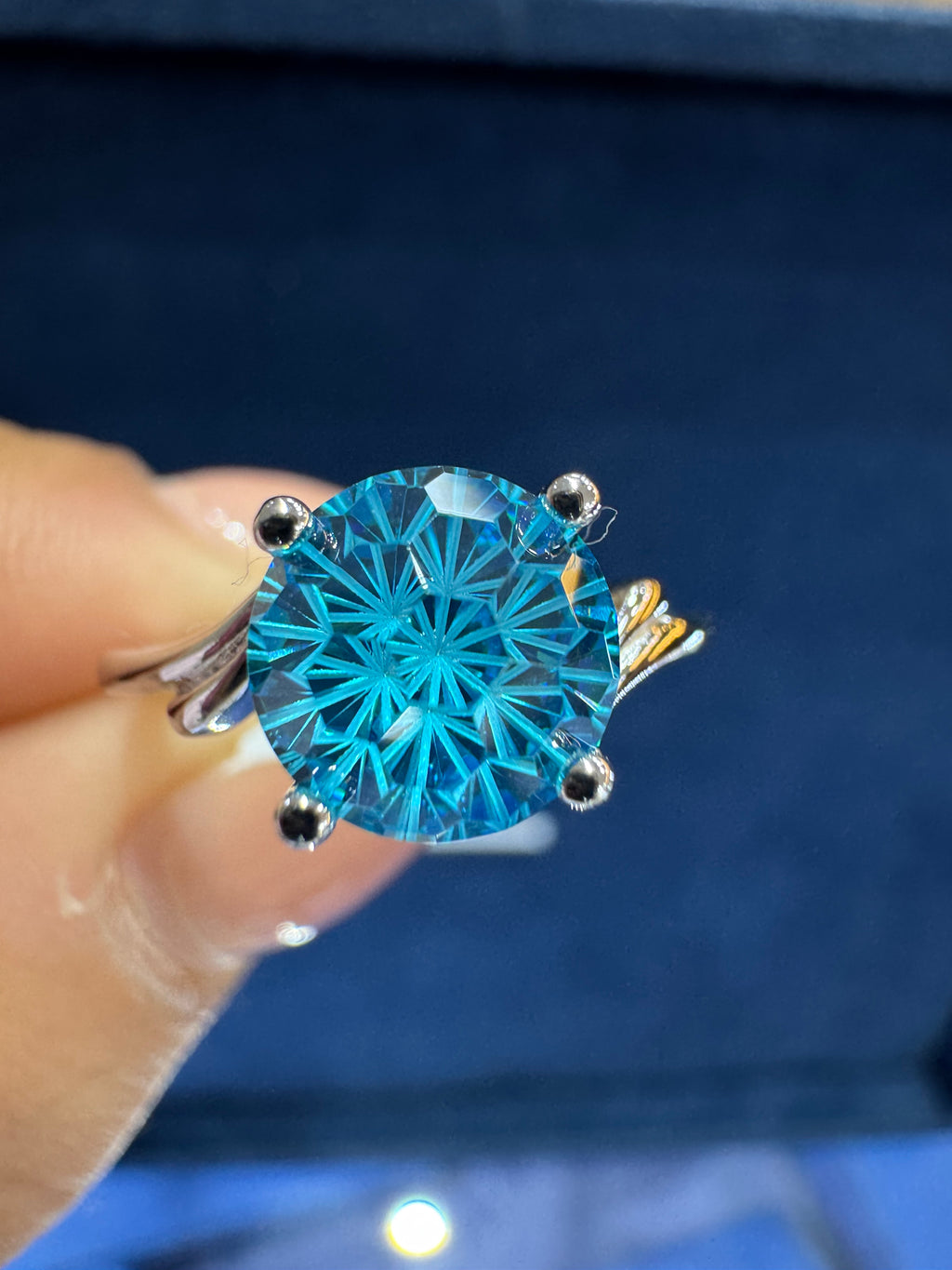 Anillo snowball blue