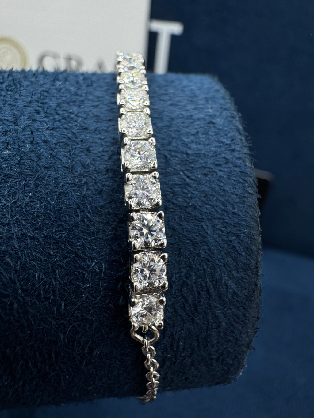 Pulso tenis ajustable 3mm moissanita