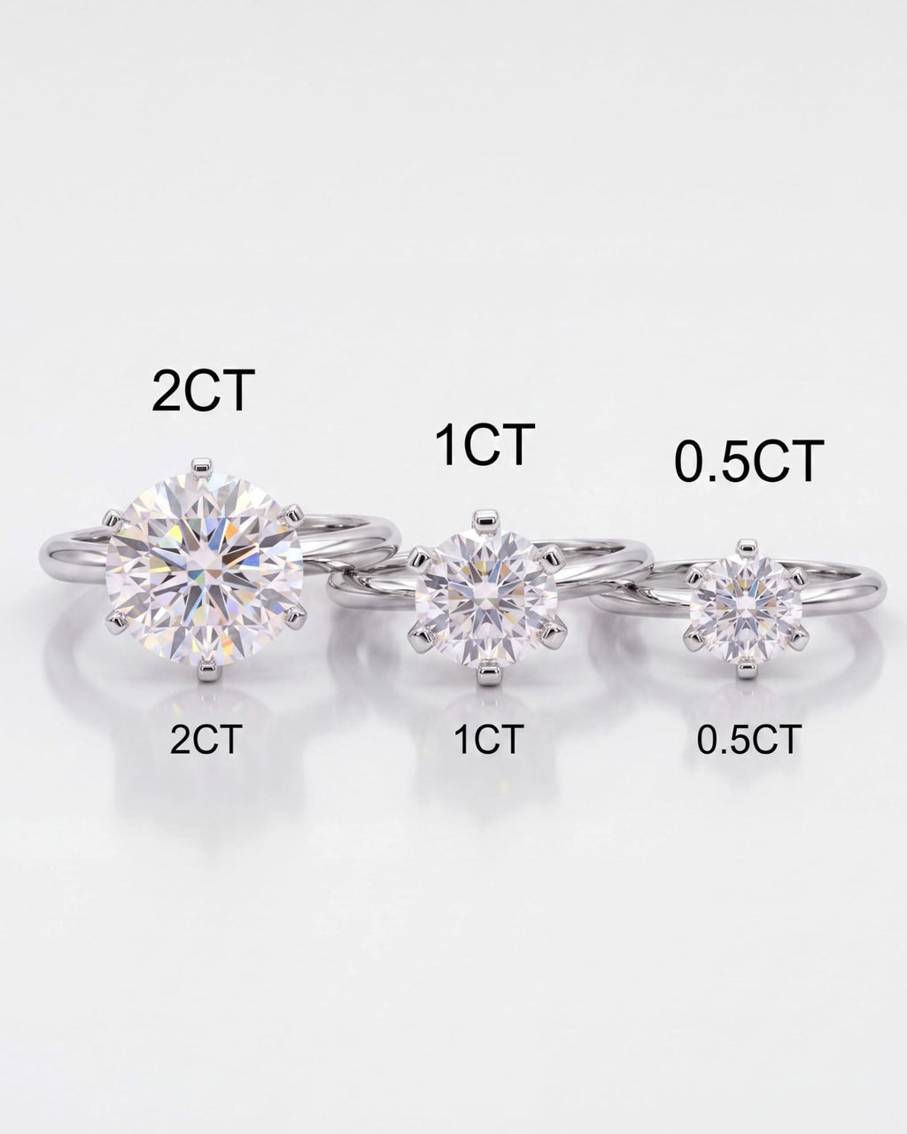 Anillo TIFF solitario moissanita