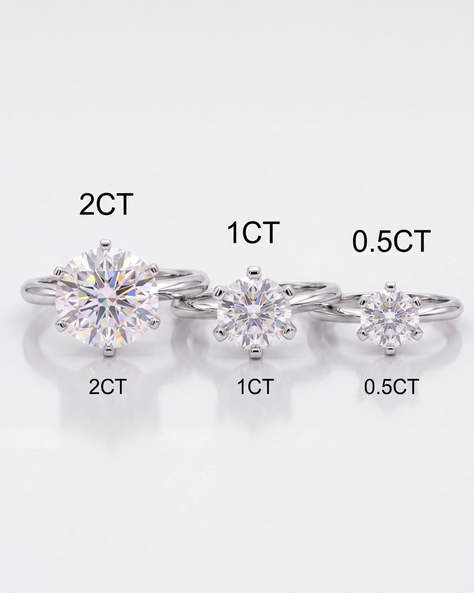 Anillo TIFF solitario moissanita