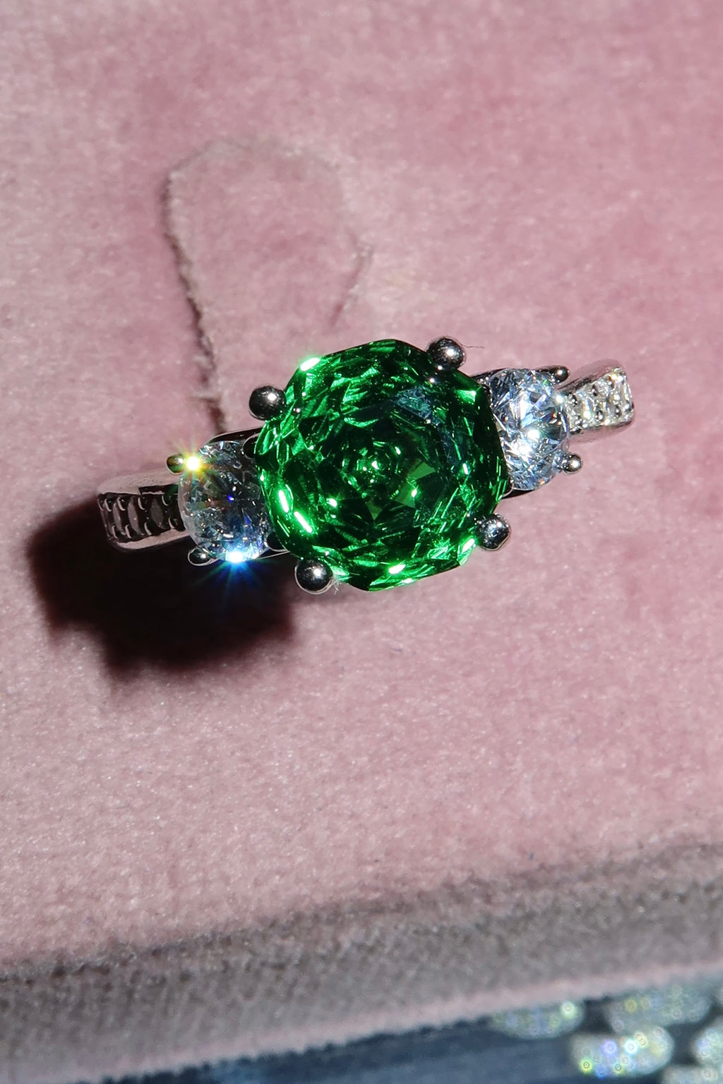 Anillo flower green