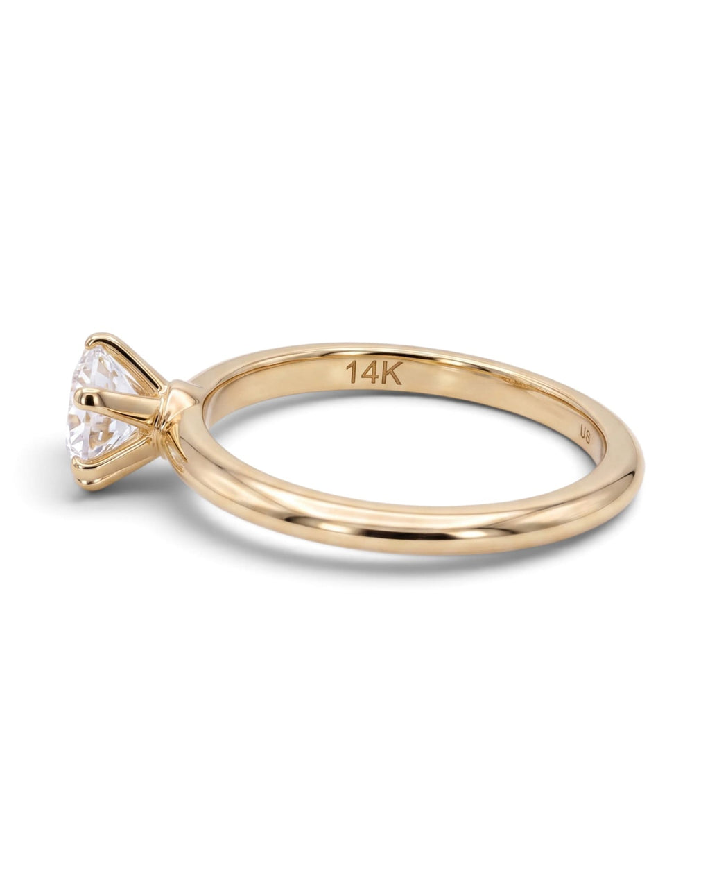 Anillo solitario de laboratorio 0.54 CT en Oro amarillo  14k