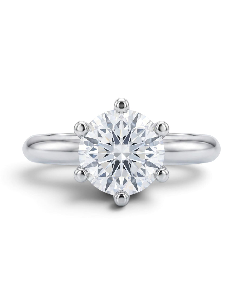 Anillo solitario de laboratorio 1.04 CT en Oro blanco 14k