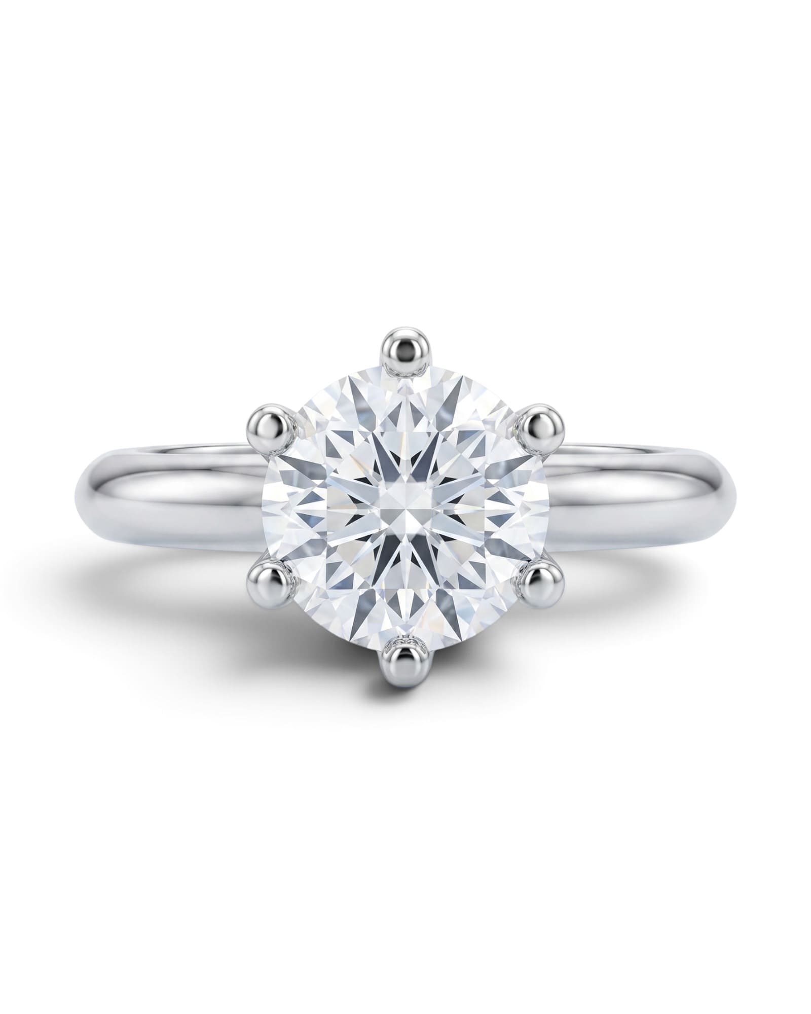 Anillo solitario de laboratorio 1.04 CT en Oro blanco 14k