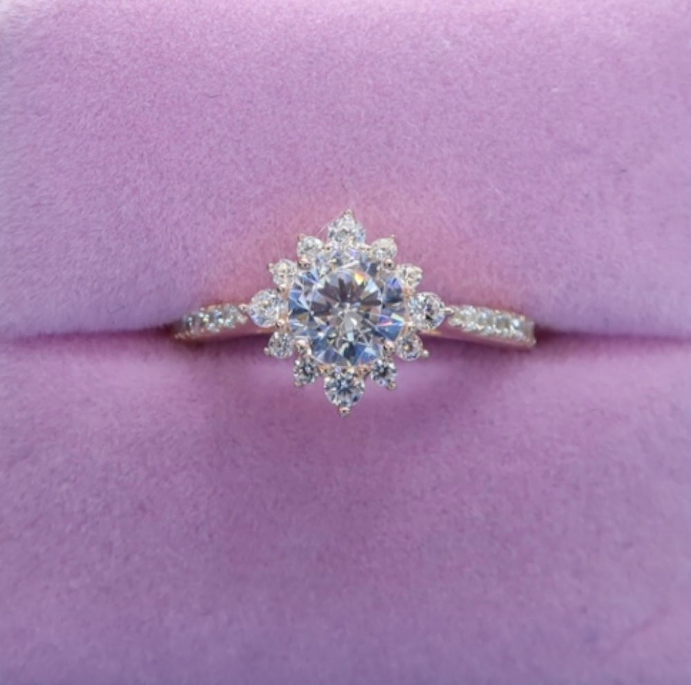 Anillo flor rosegold