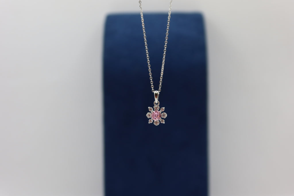 Dije flor rosa mini