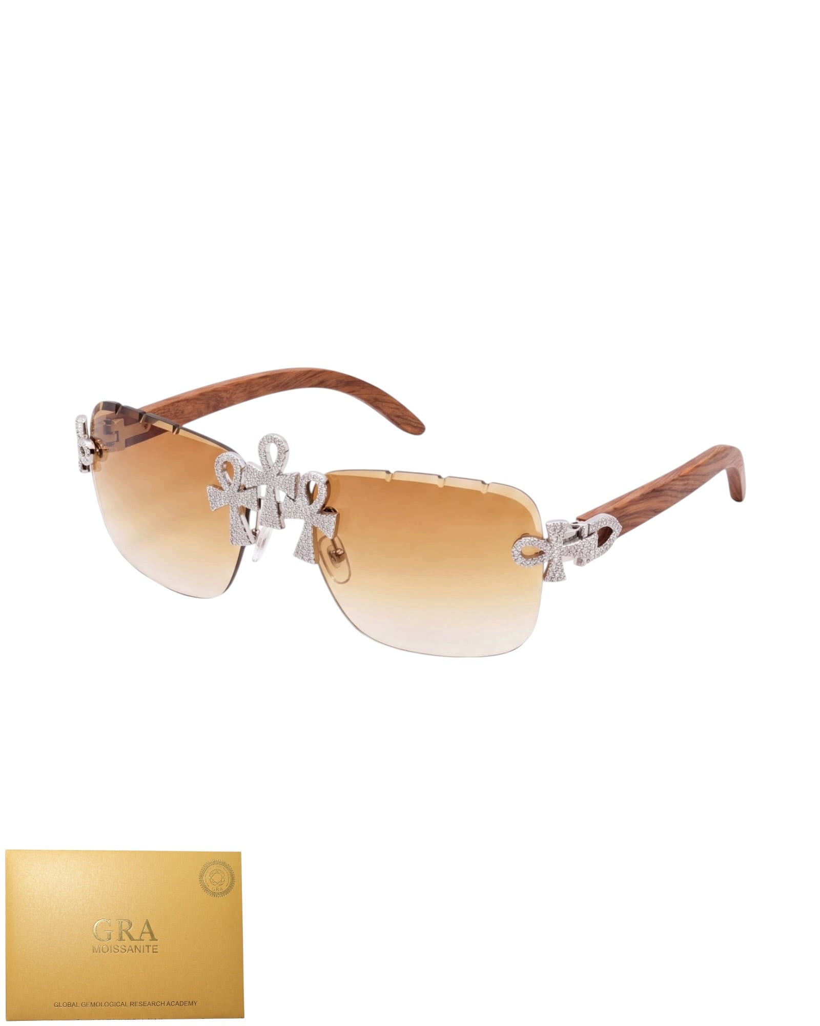 Lentes cafés cruz egipcia VVS