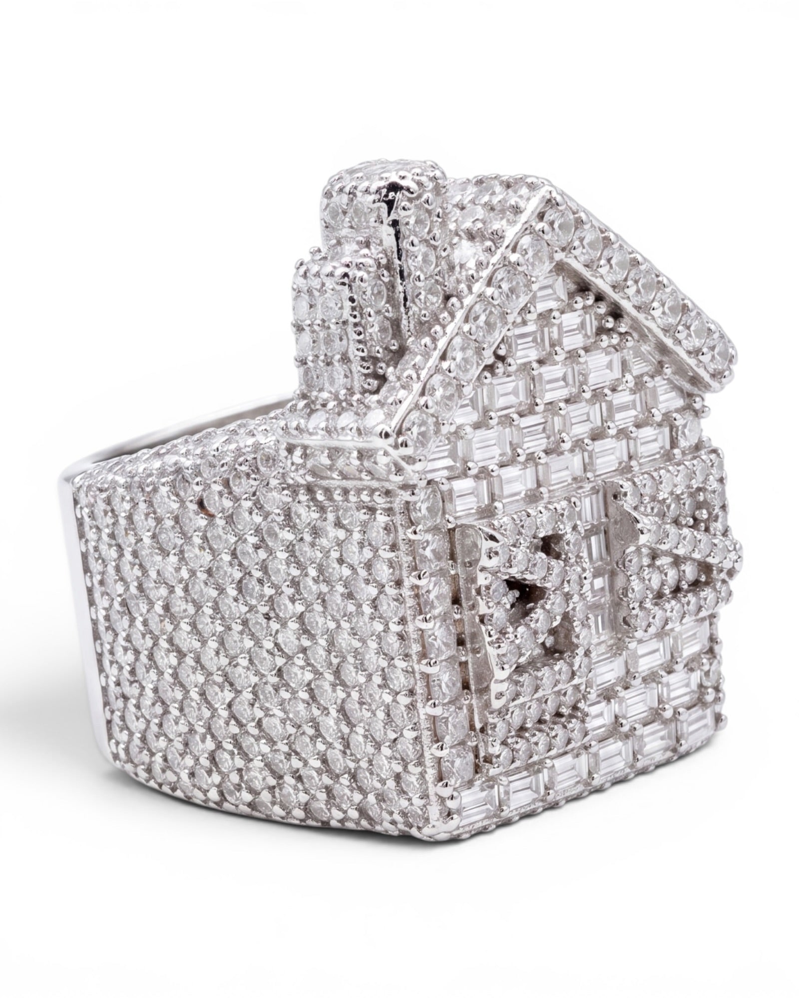 Anillo casa moissanita