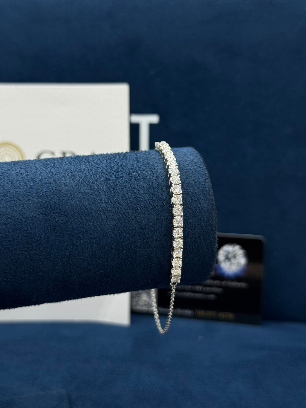 Pulso tenis ajustable 3mm moissanita